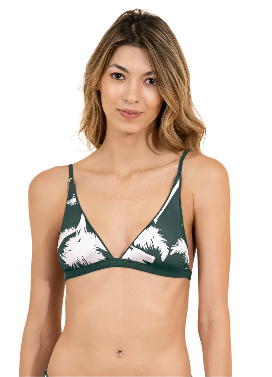 Maaji Eucaliyptus Green Ivy Fixed Triangle Bikini Top