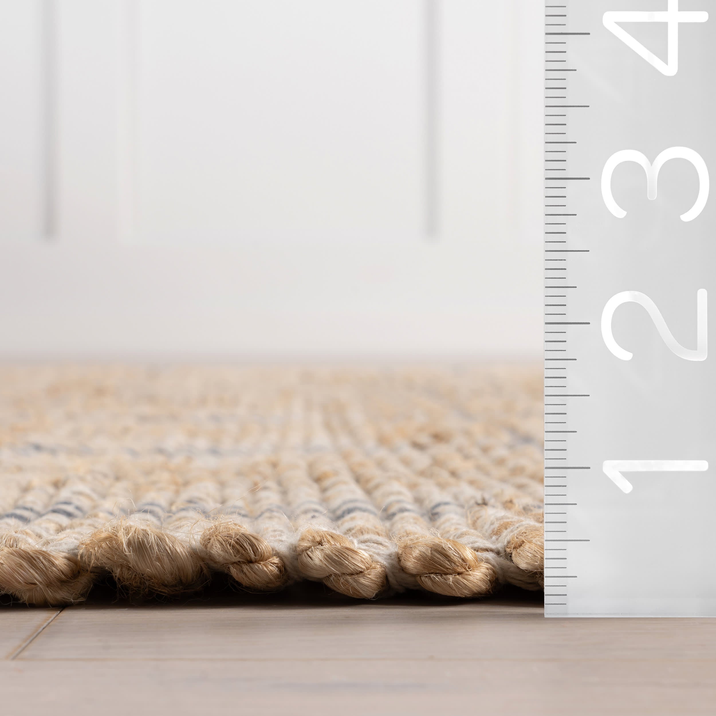 Oscar Plaid Jute Rug | Natural