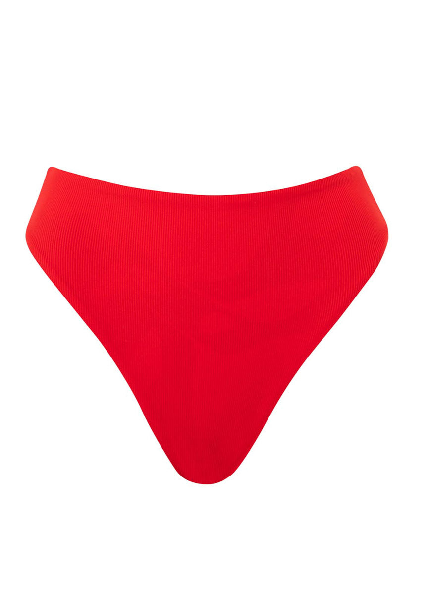 Maaji Scarlet Red Sully High Rise/High Leg Bikini Bottom