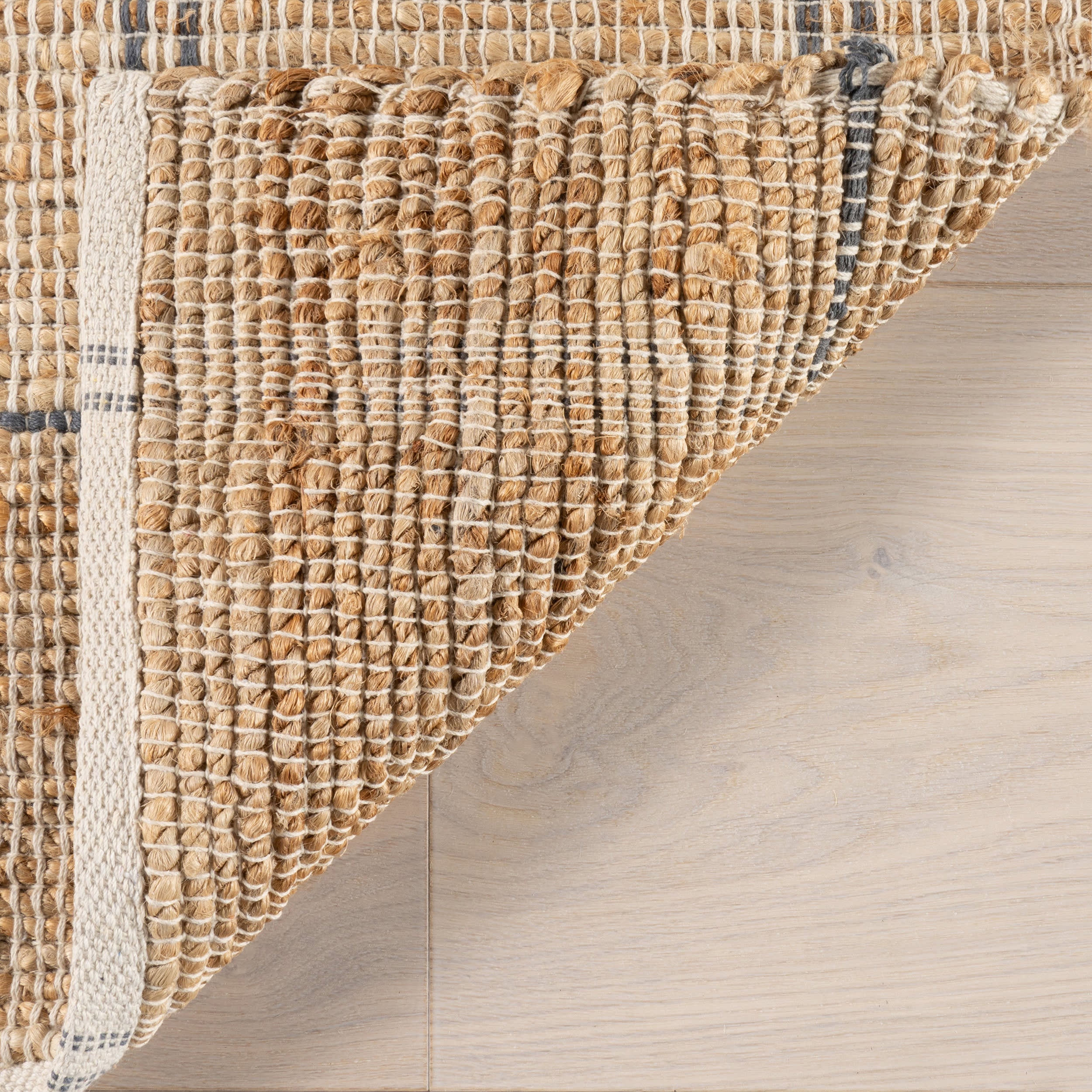 Oscar Plaid Jute Rug | Natural