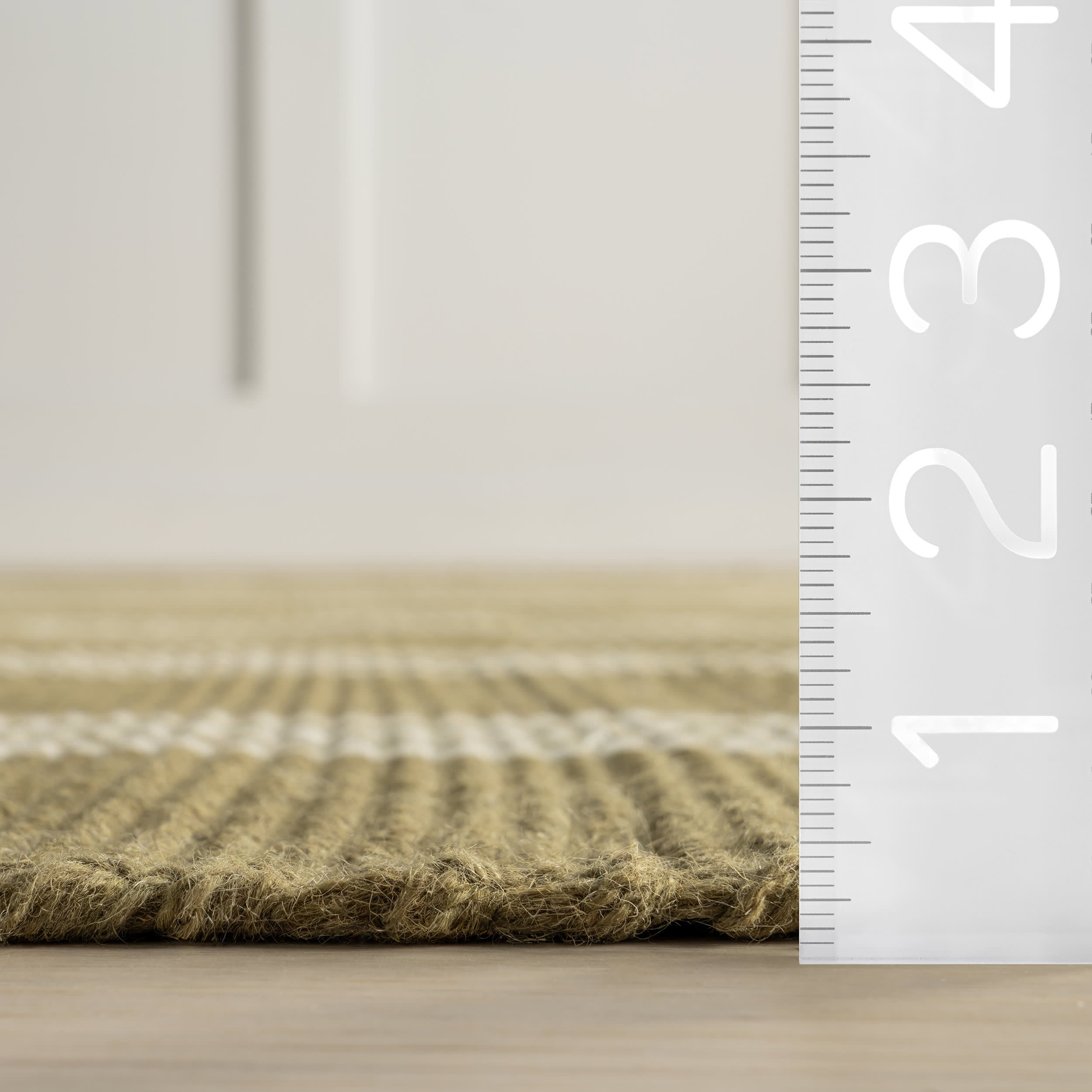 Hawthorn Striped Wool Rug | Olive Green