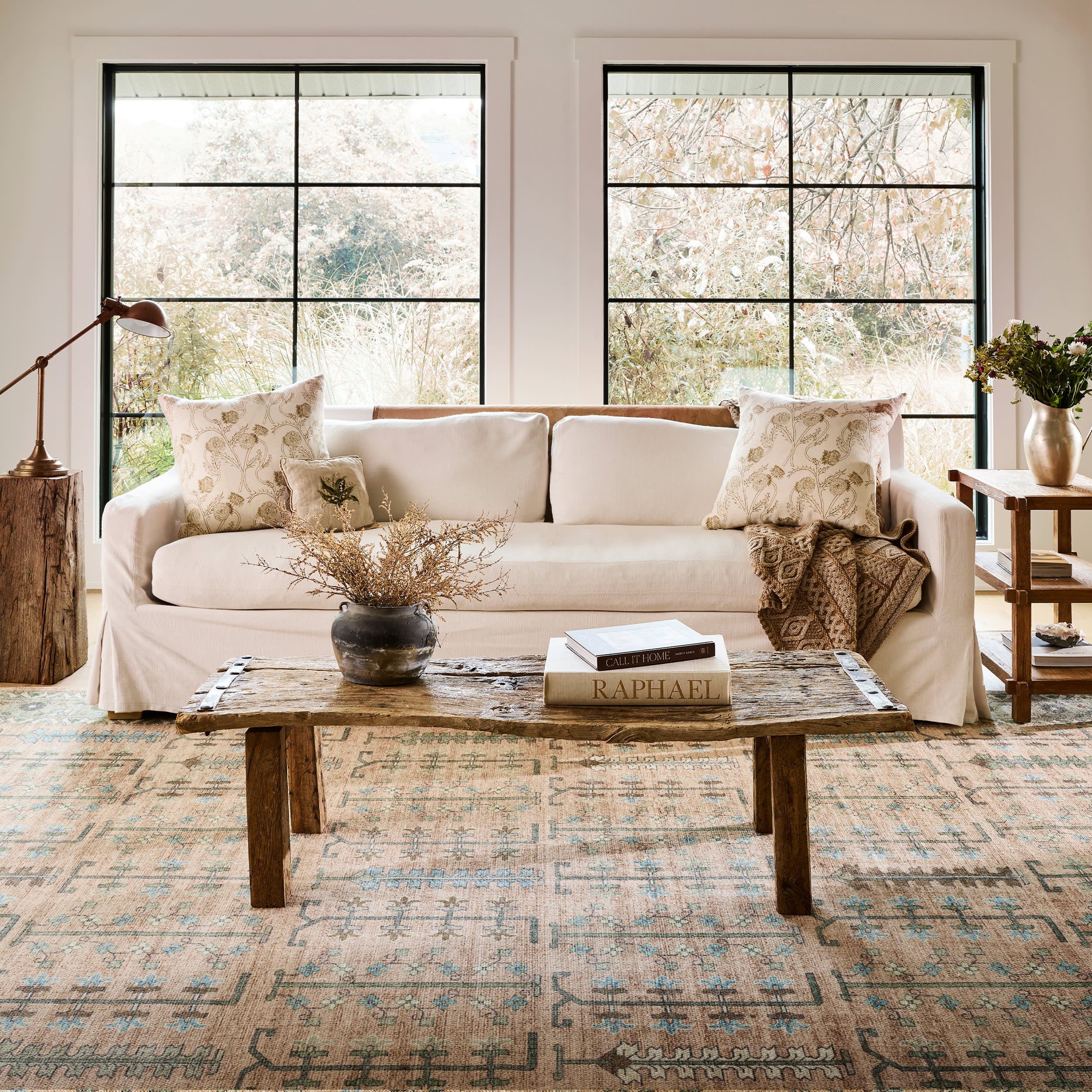 Mythic Wool and Cotton Rug | Peach