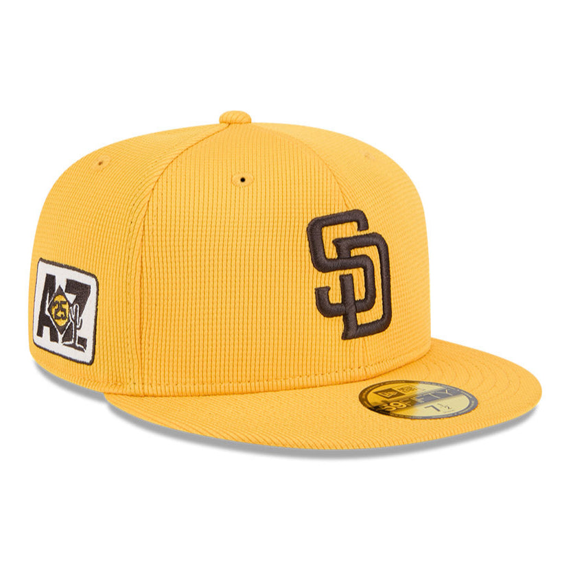 New Era 59Fifty San Diego Padres 2025 Spring Training Patch Hat - Gold