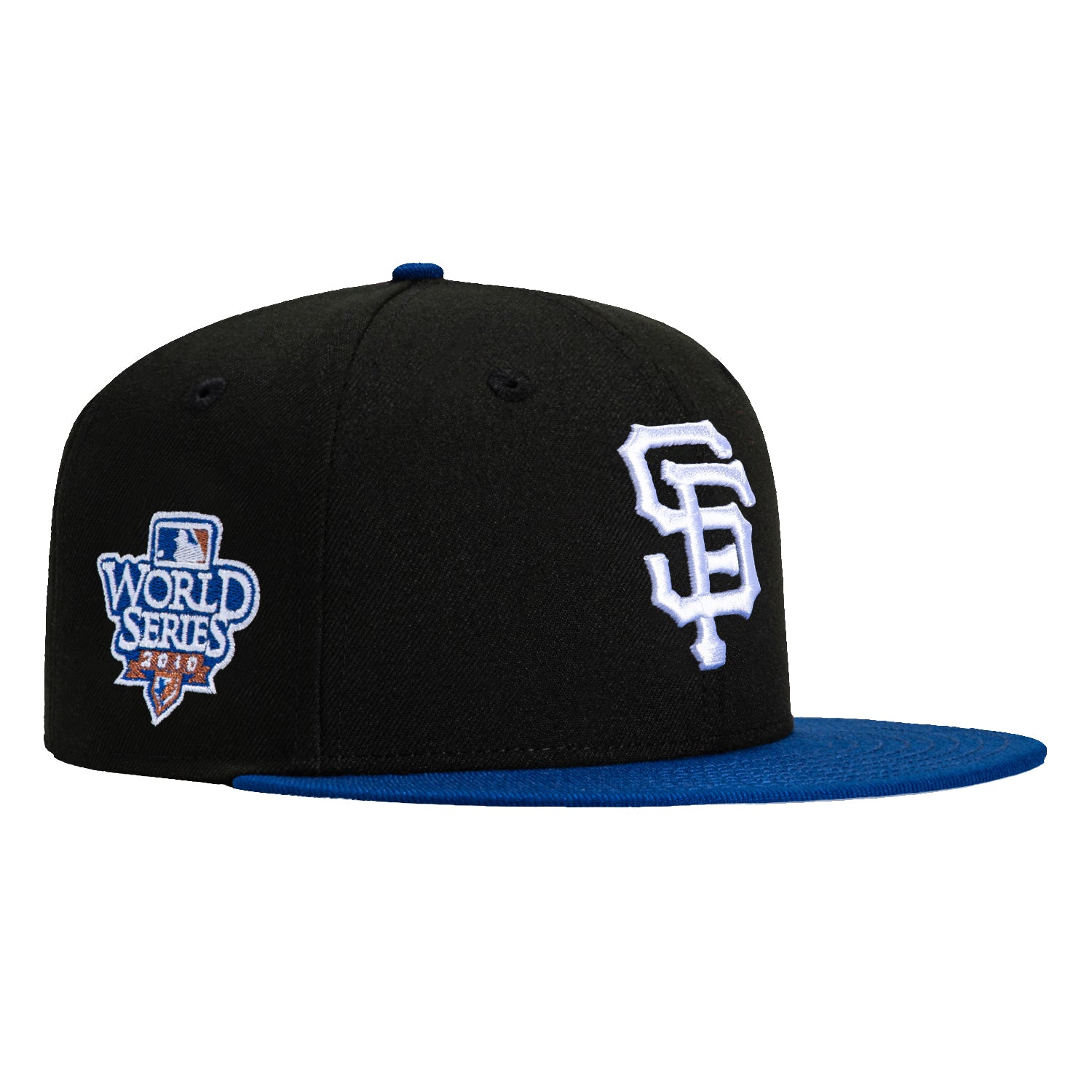 New Era 59Fifty San Francisco Giants 2010 World Series Patch Hat - Black, Royal