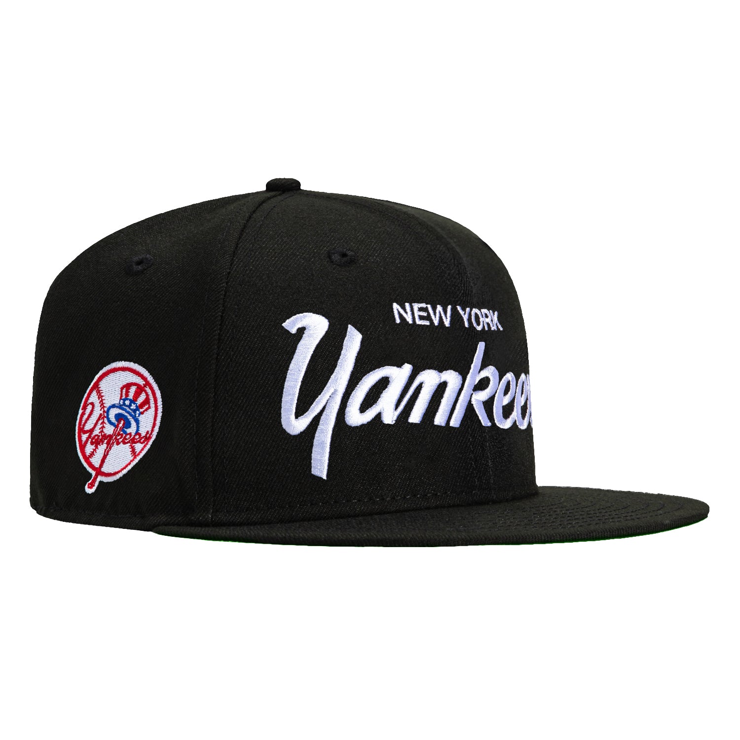 New Era 59Fifty New York Yankees Logo Patch Script Hat - Black