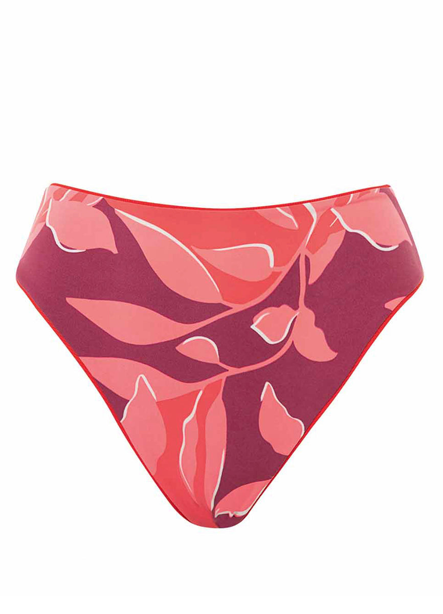 Maaji Scarlet Red Sully High Rise/High Leg Bikini Bottom