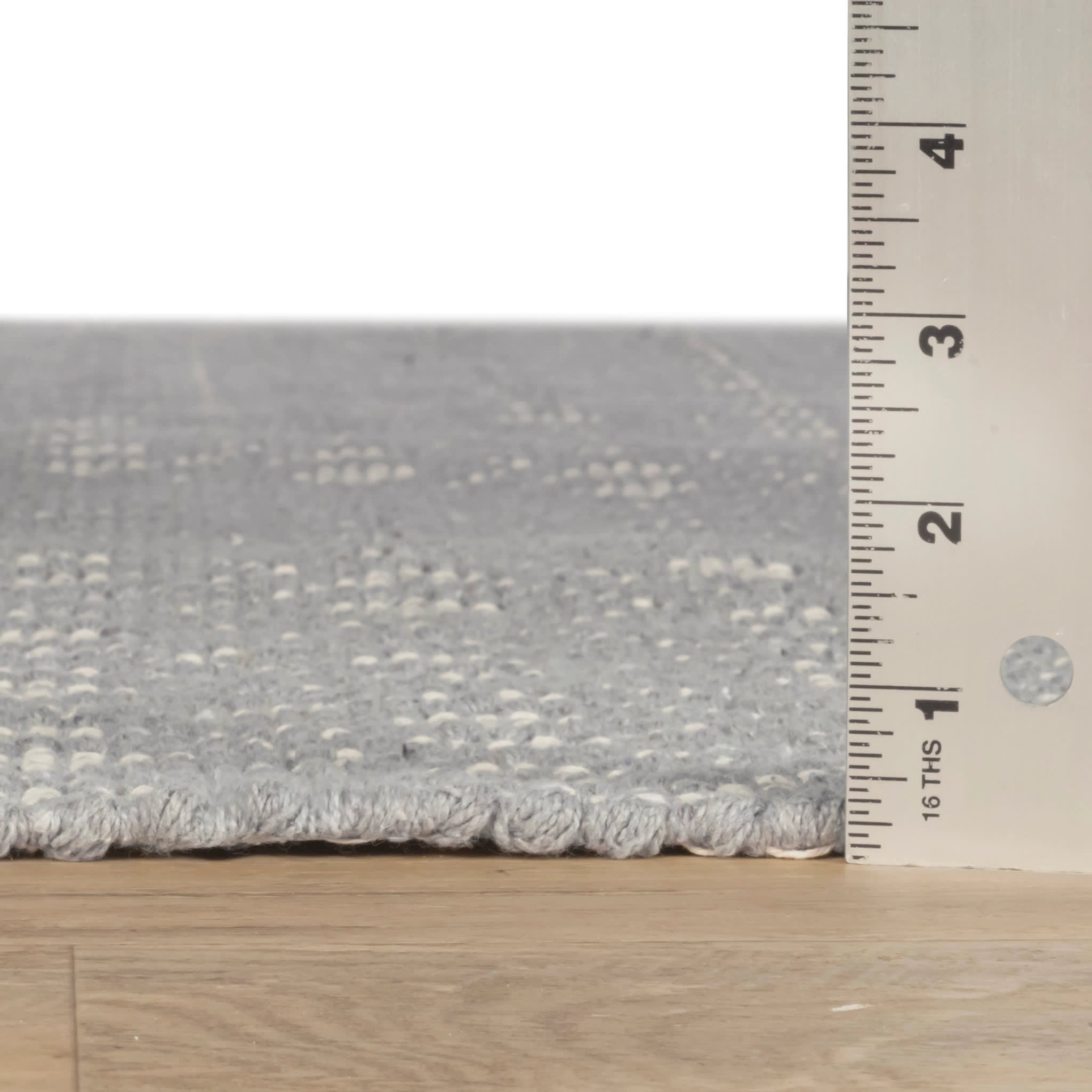 Optic Diamond Grey/Ivory Handwoven Cotton Rug