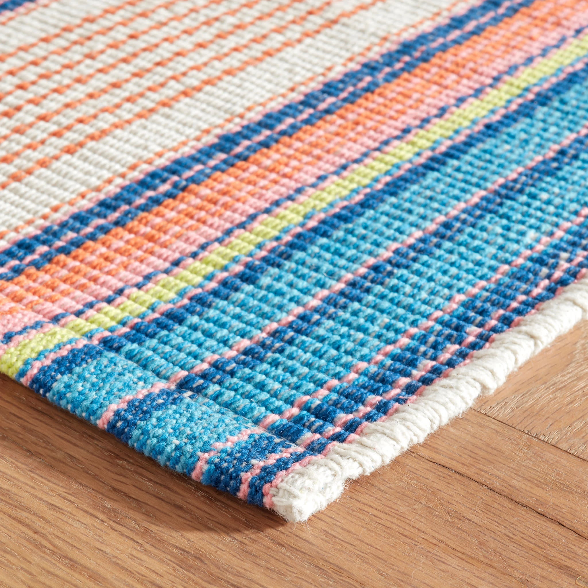 Sloane Stripe Sunset Handwoven Cotton Rug