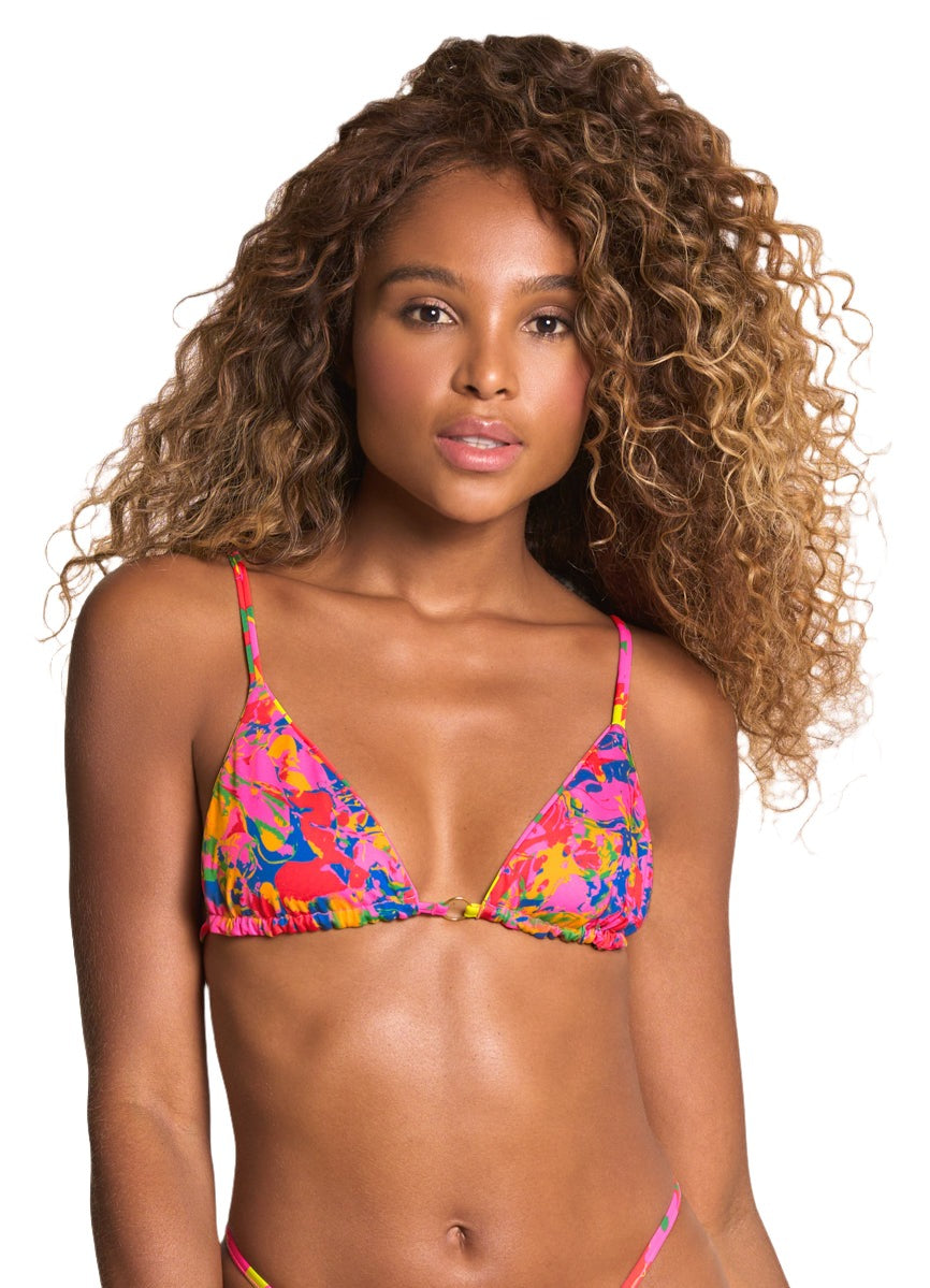 Maaji Crayonflower Coco Sliding Triangle Bikini Top