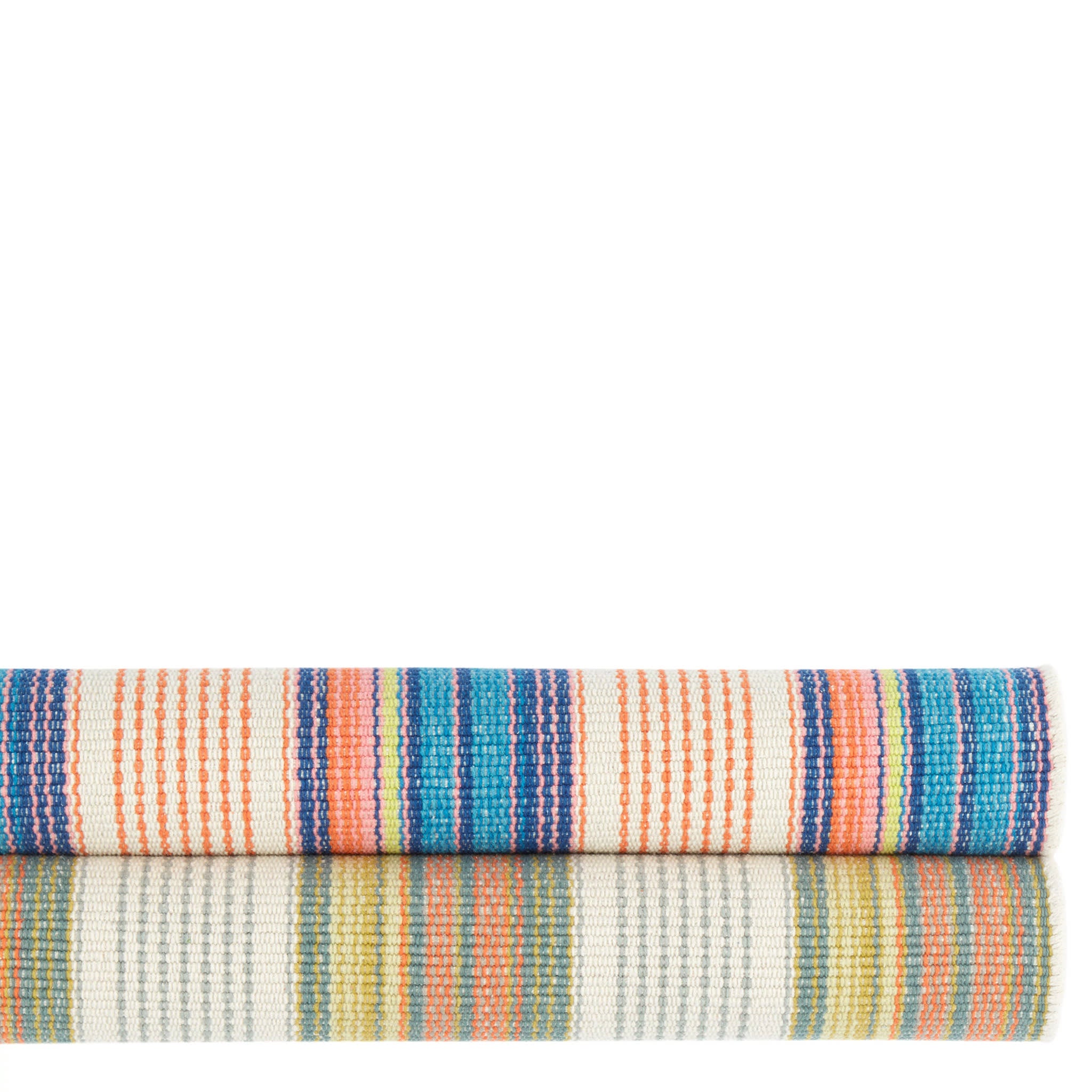 Sloane Stripe Sunset Handwoven Cotton Rug