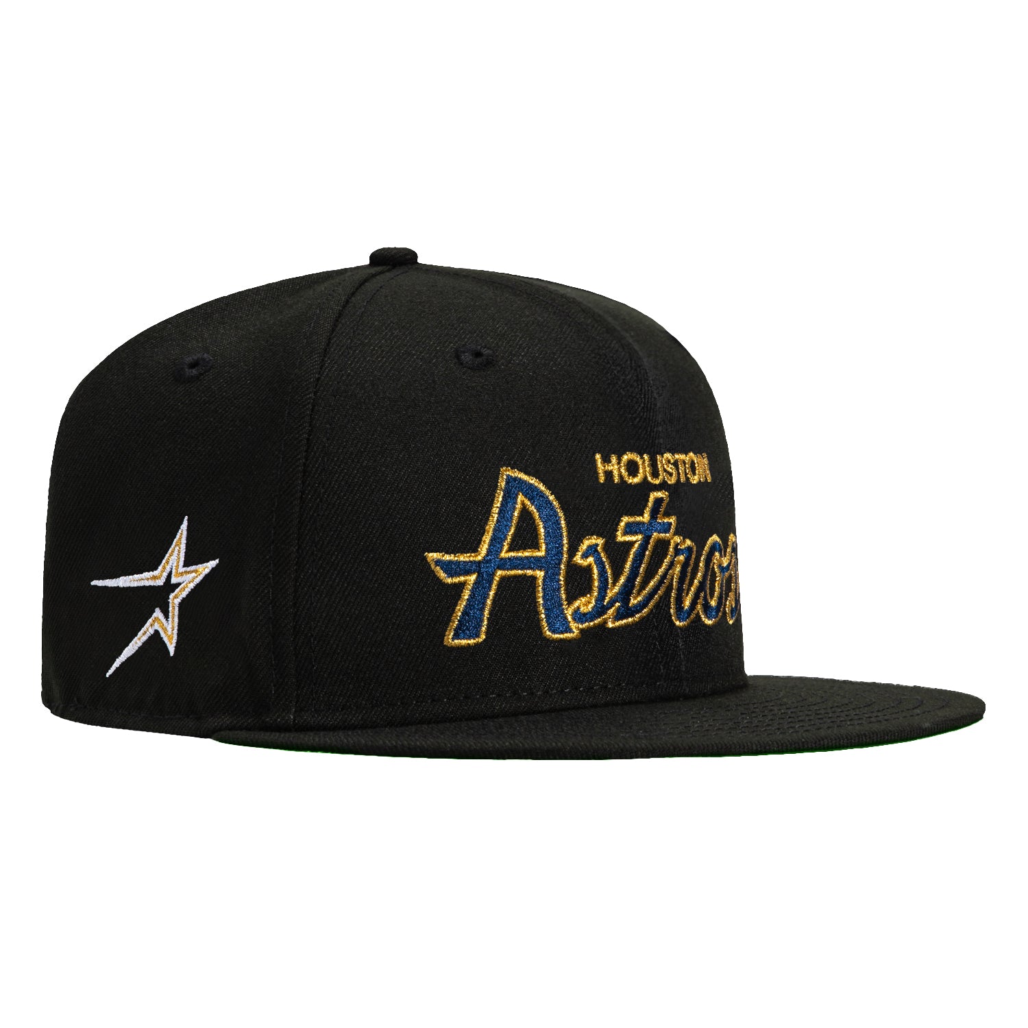 New Era 59Fifty Houston Astros Logo Patch Script Hat - Black