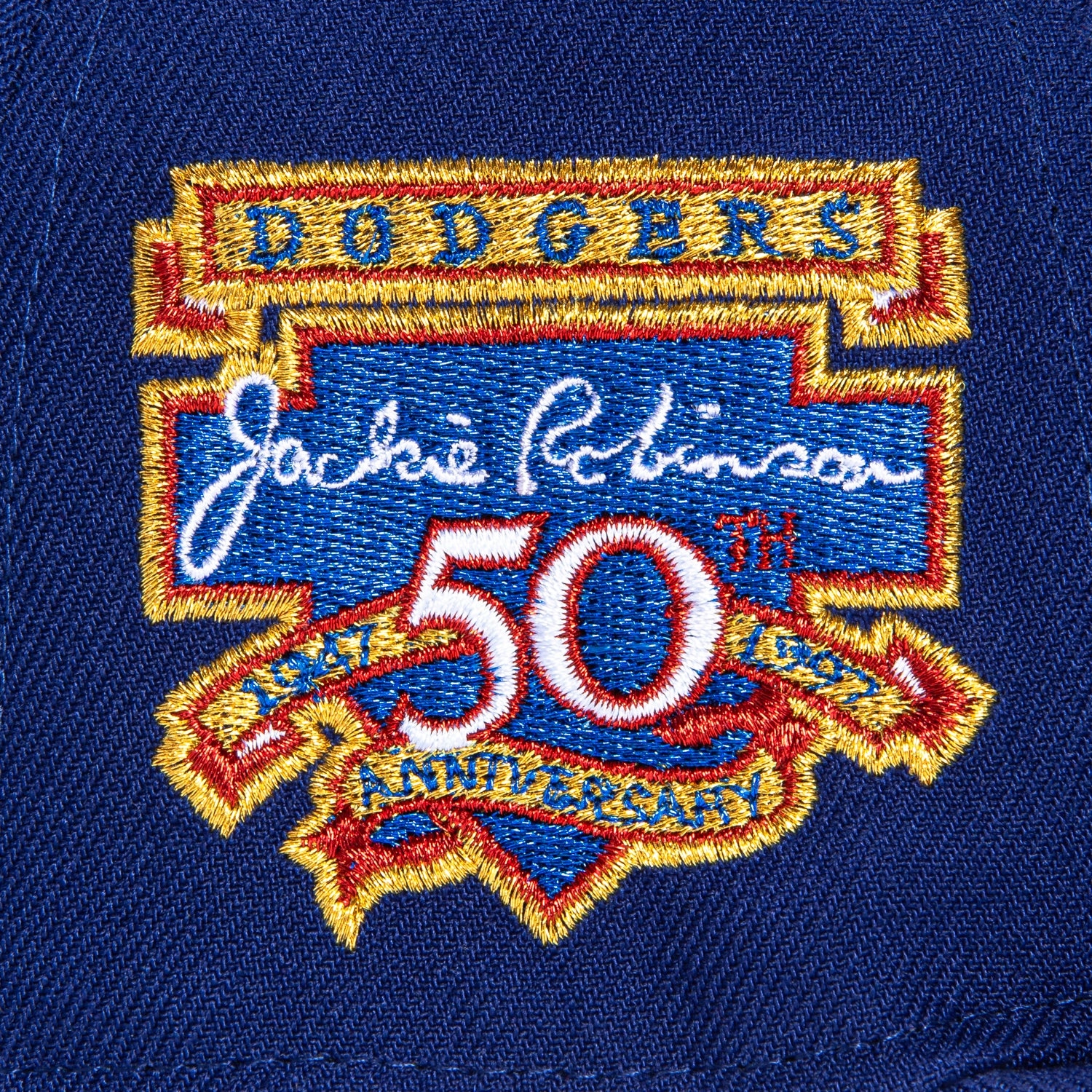 New Era 59Fifty Los Angeles Dodgers Jackie Robinson 50th Anniversary Patch Hat - Royal