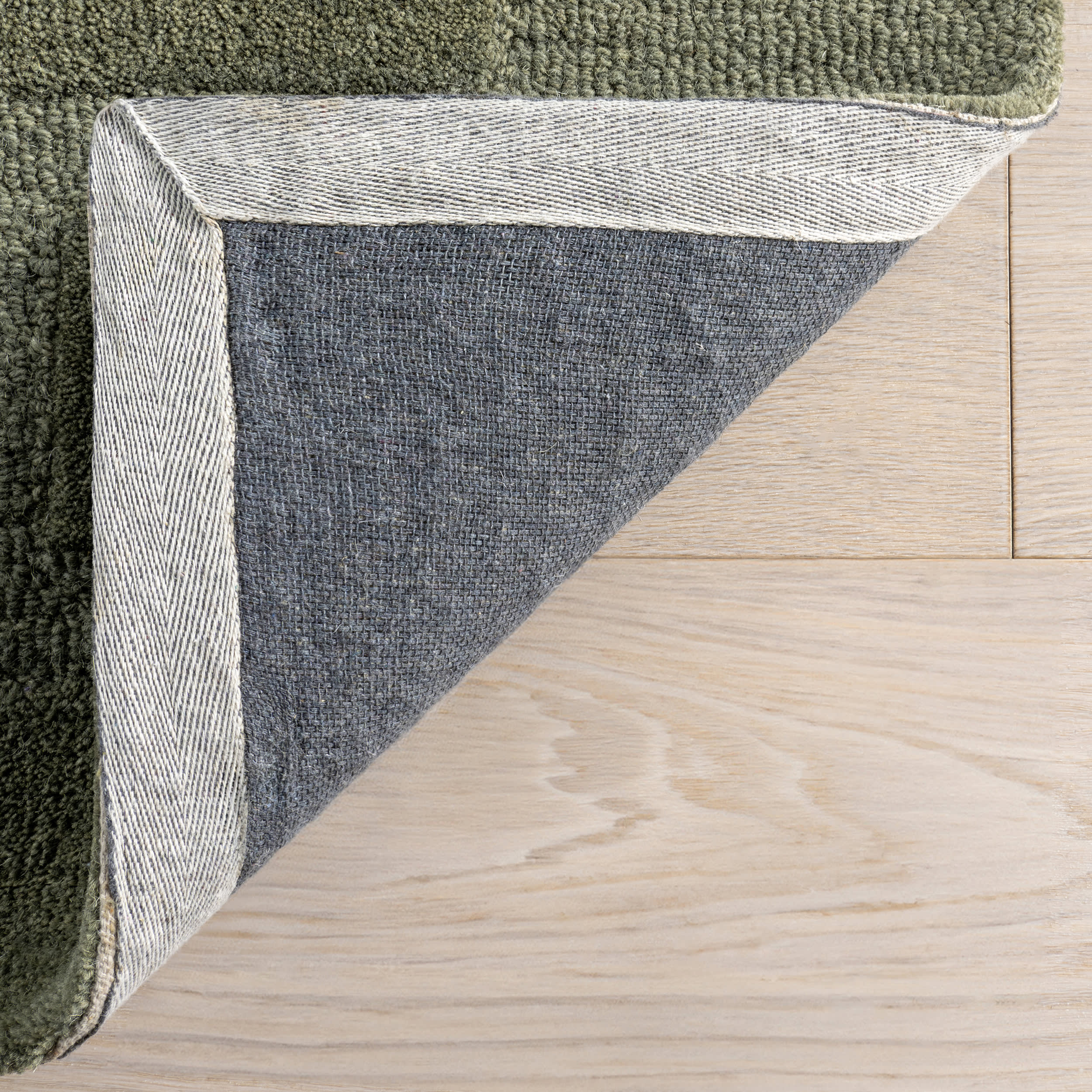 Remy Crosshatch Wool Rug | Olive