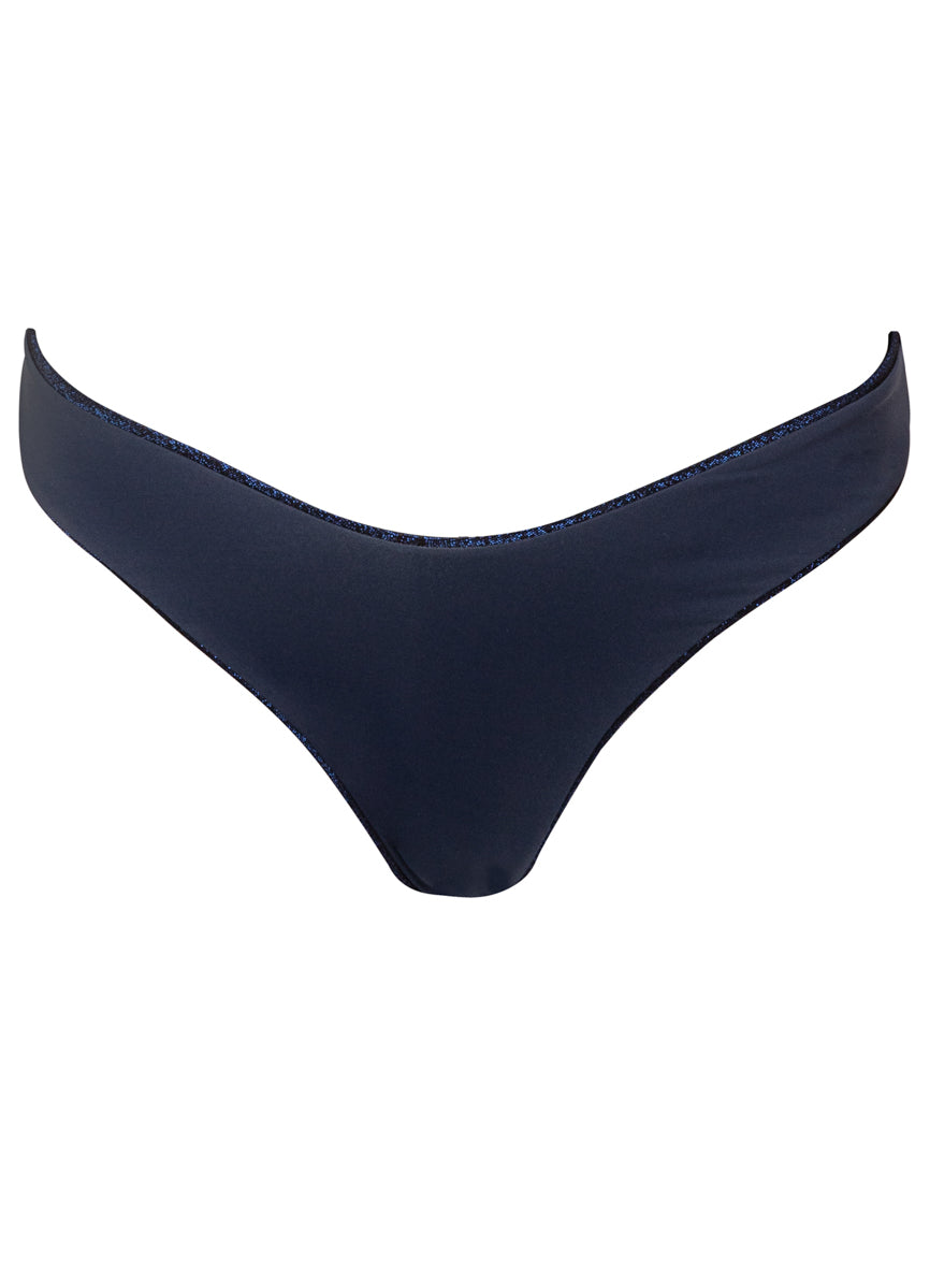 Maaji Midnight Blue Splendour Regular Rise Thin Side Bikini Bottom