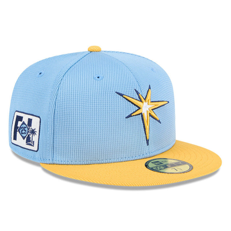 New Era 59Fifty Tampa Bay Rays 2025 Spring Training Patch Hat - Light Blue, Gold