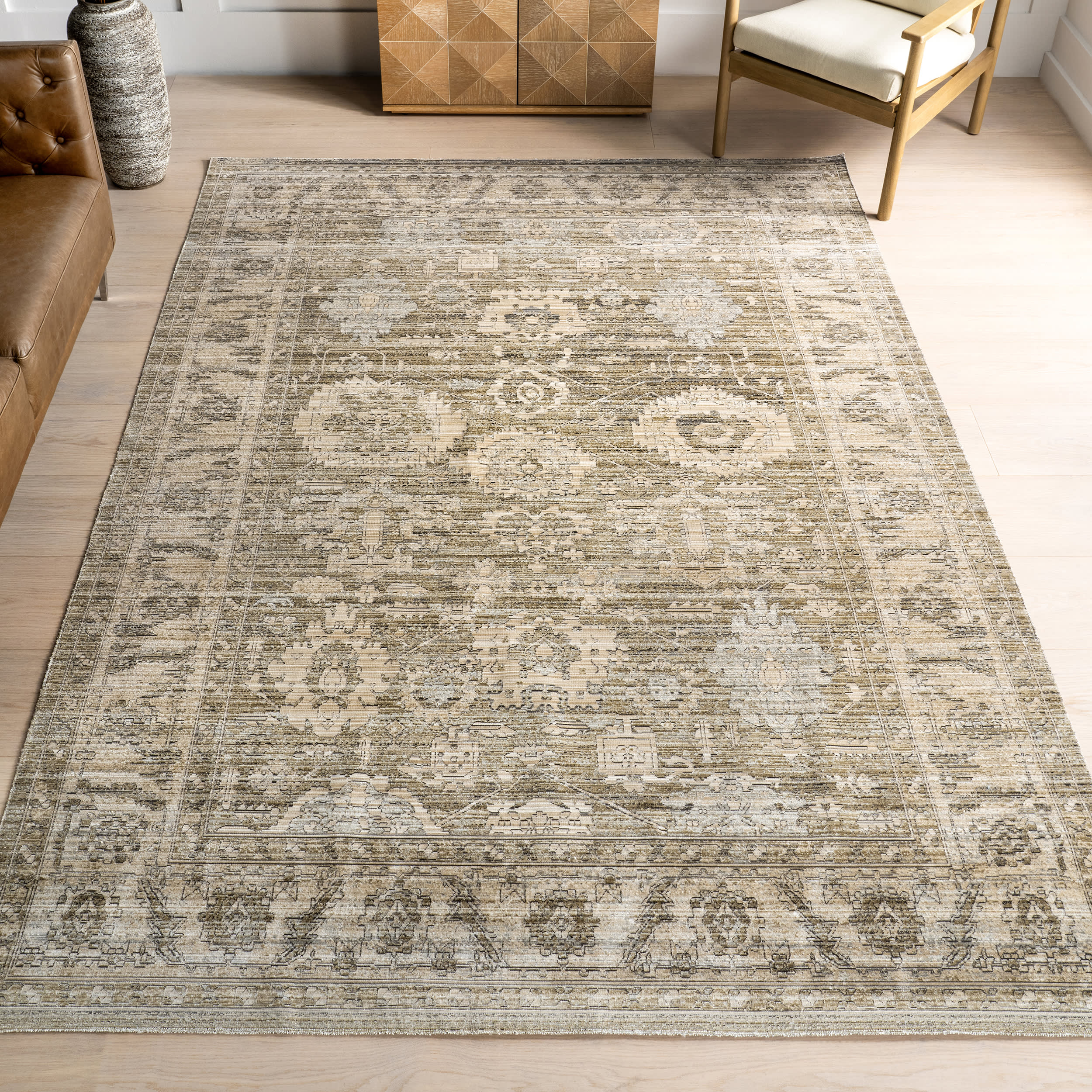 Kailani Indoor/Outdoor Washable Rug | Light Grey