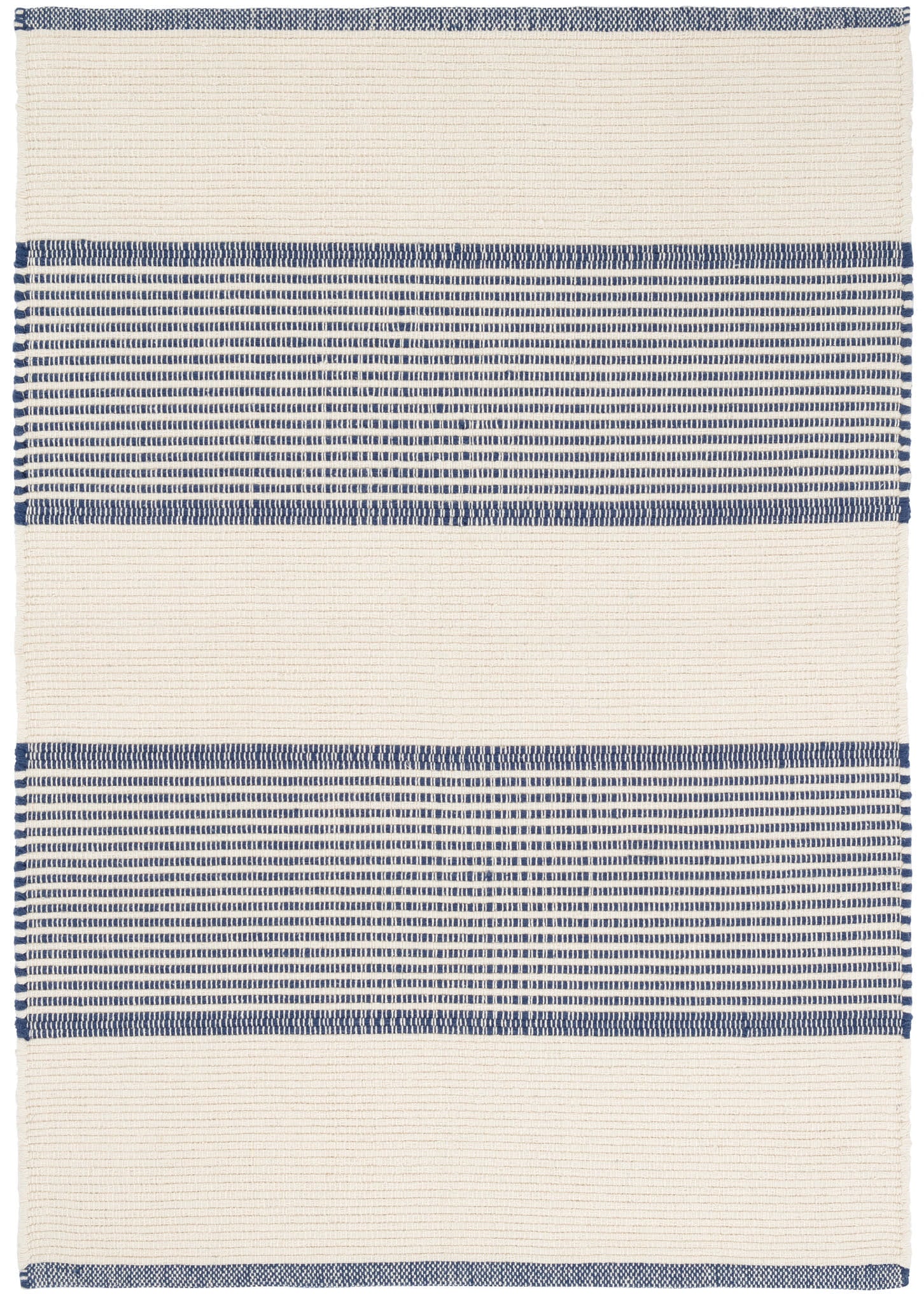 La Mirada Navy Handwoven Cotton Rug