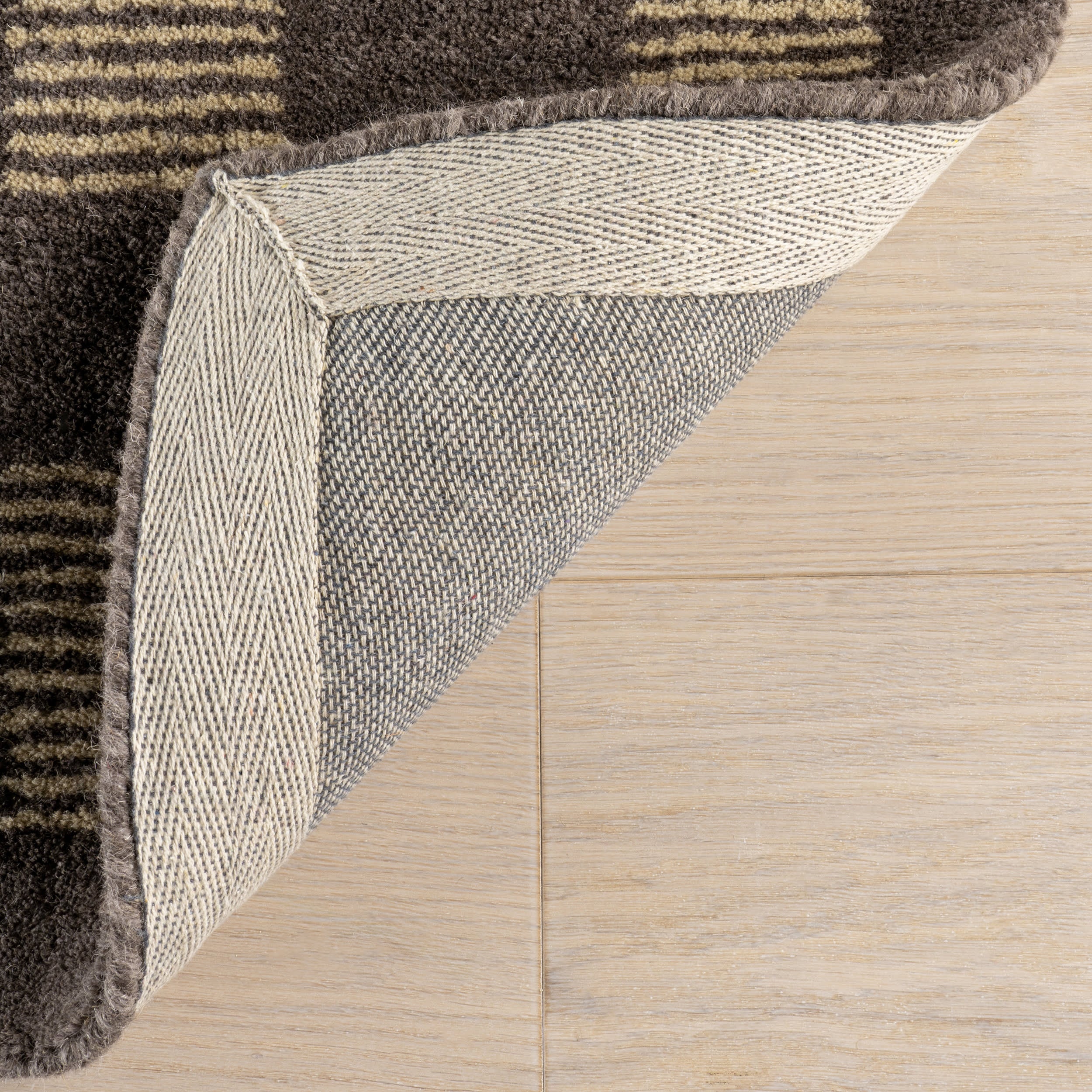 Quince Checked Wool Rug | Grey