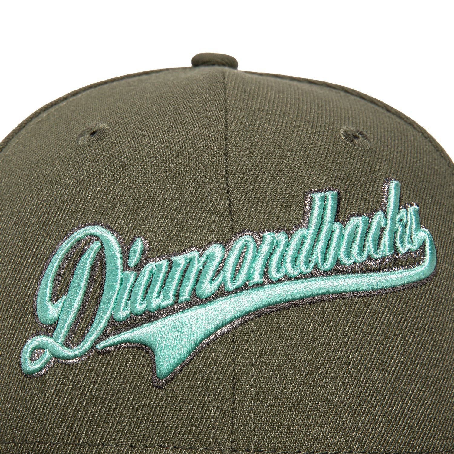 New Era 59Fifty Arizona Diamondbacks Inaugural Patch Script Hat - Olive, Everest Green, Graphite