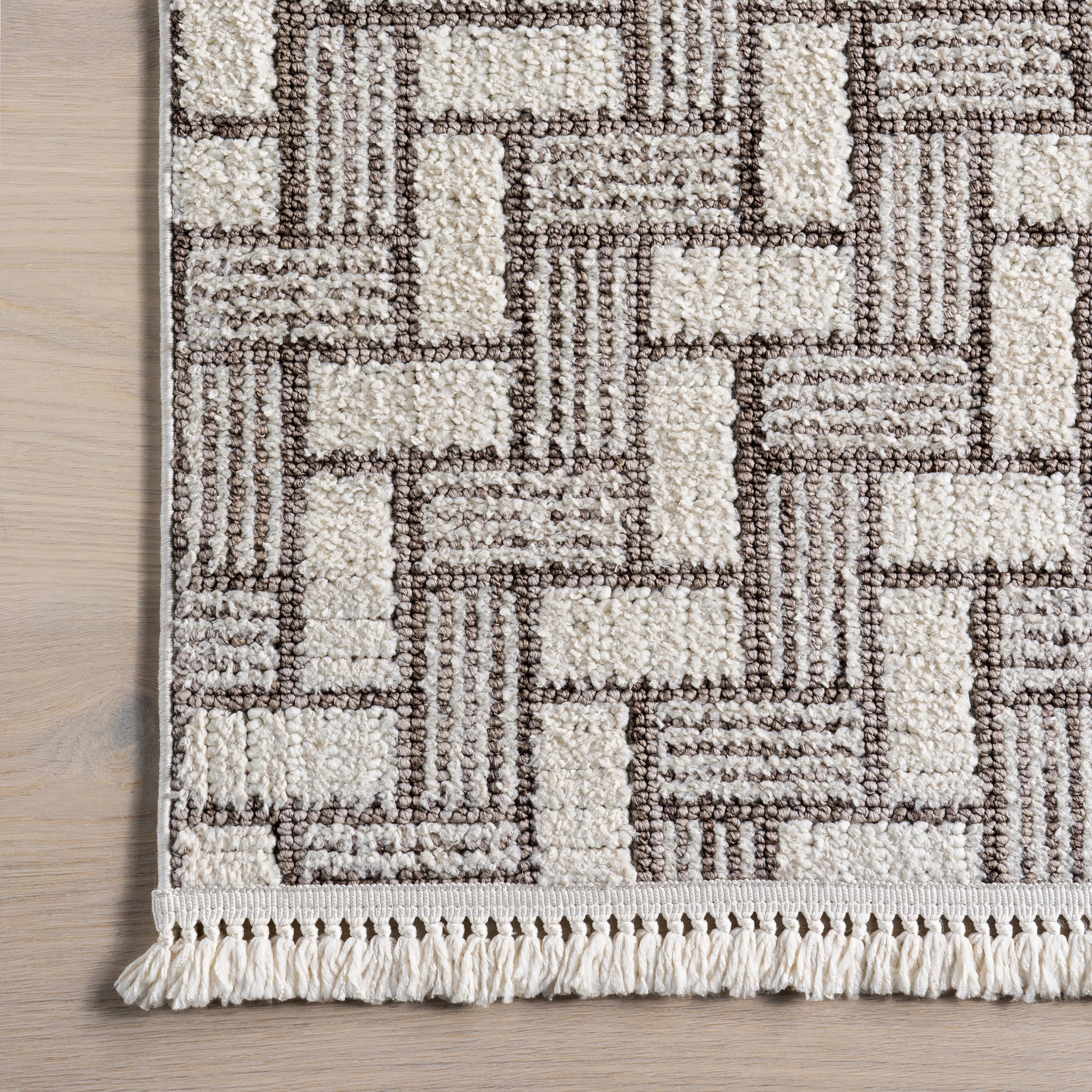 Charli Geometric Rug | Ivory