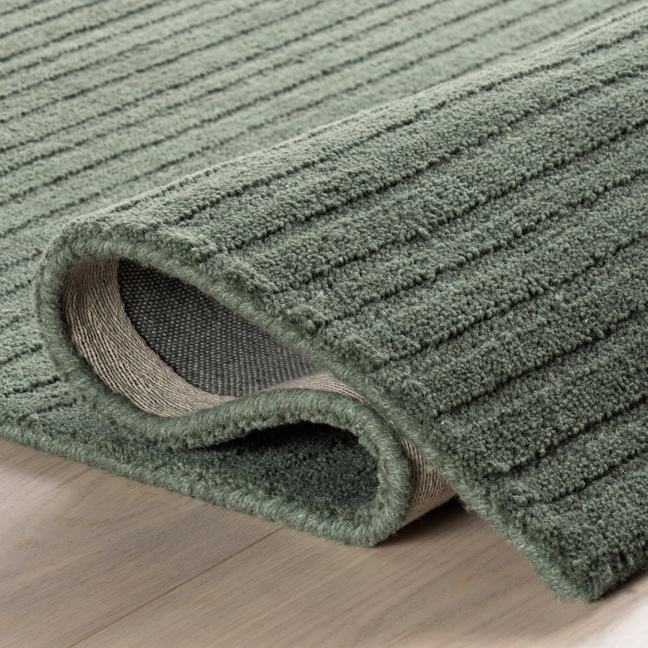 Southwest Striped Wool Rug | Green