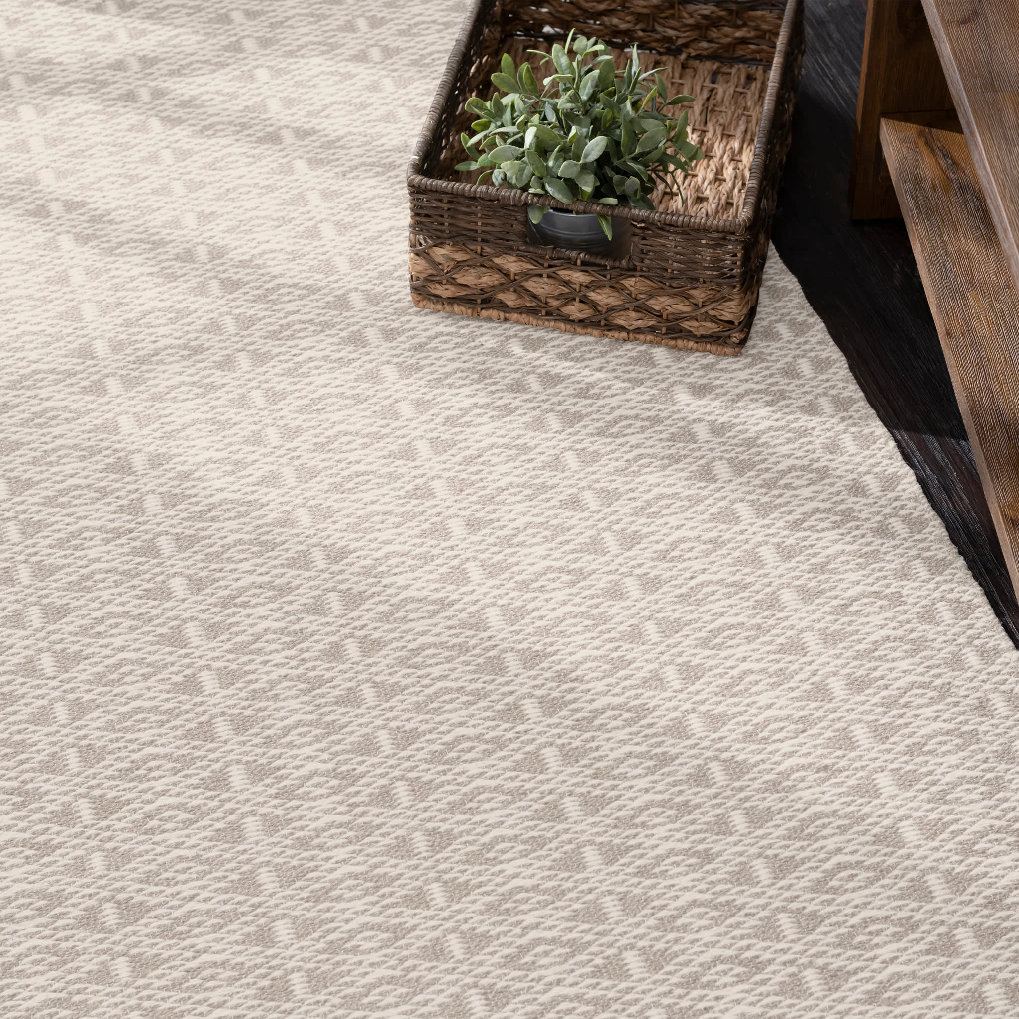 Bare Natural Handwoven Cotton Rug