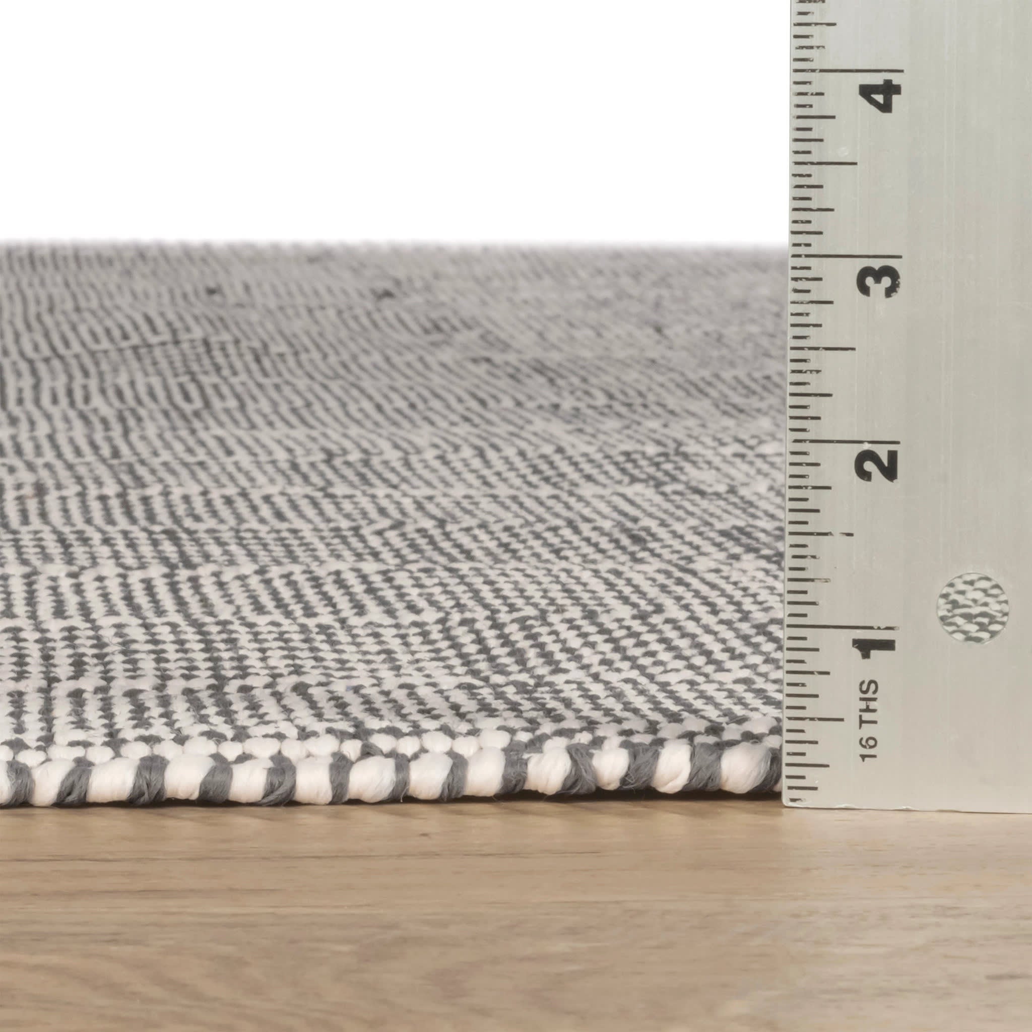 Squares Grey Handwoven Indoor/Outdoor Rug