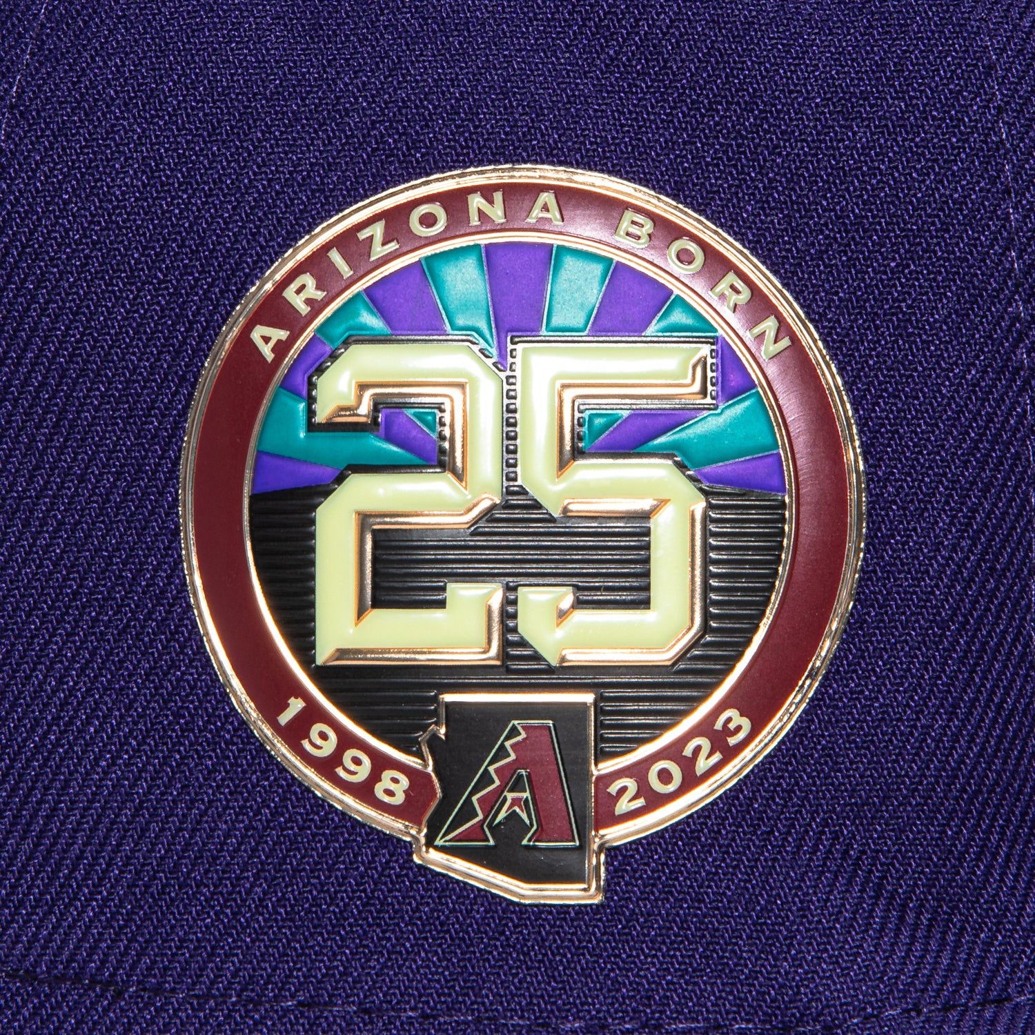 New Era 59Fifty Arizona Diamondbacks 25th Anniversary Patch A Hat - Purple