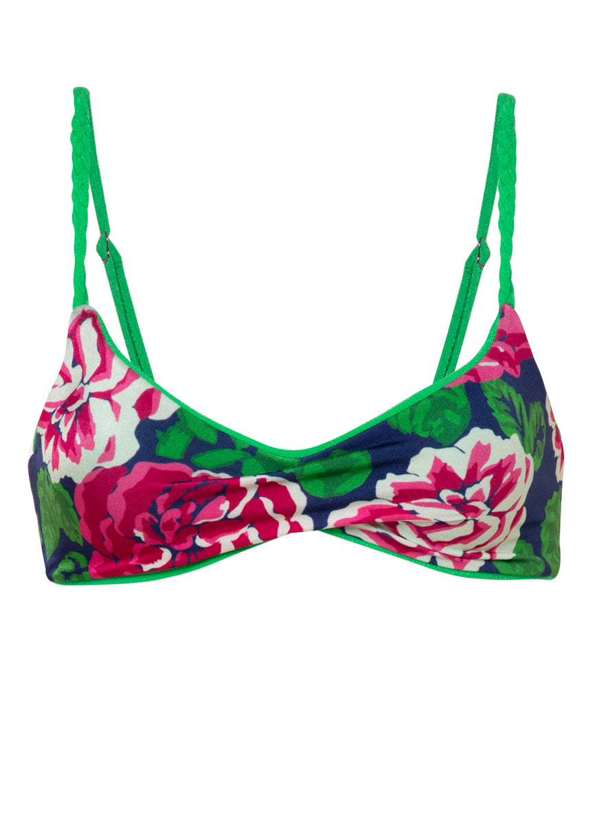 Maaji Parakeet Green Temis Classic Bralette Bikini Top