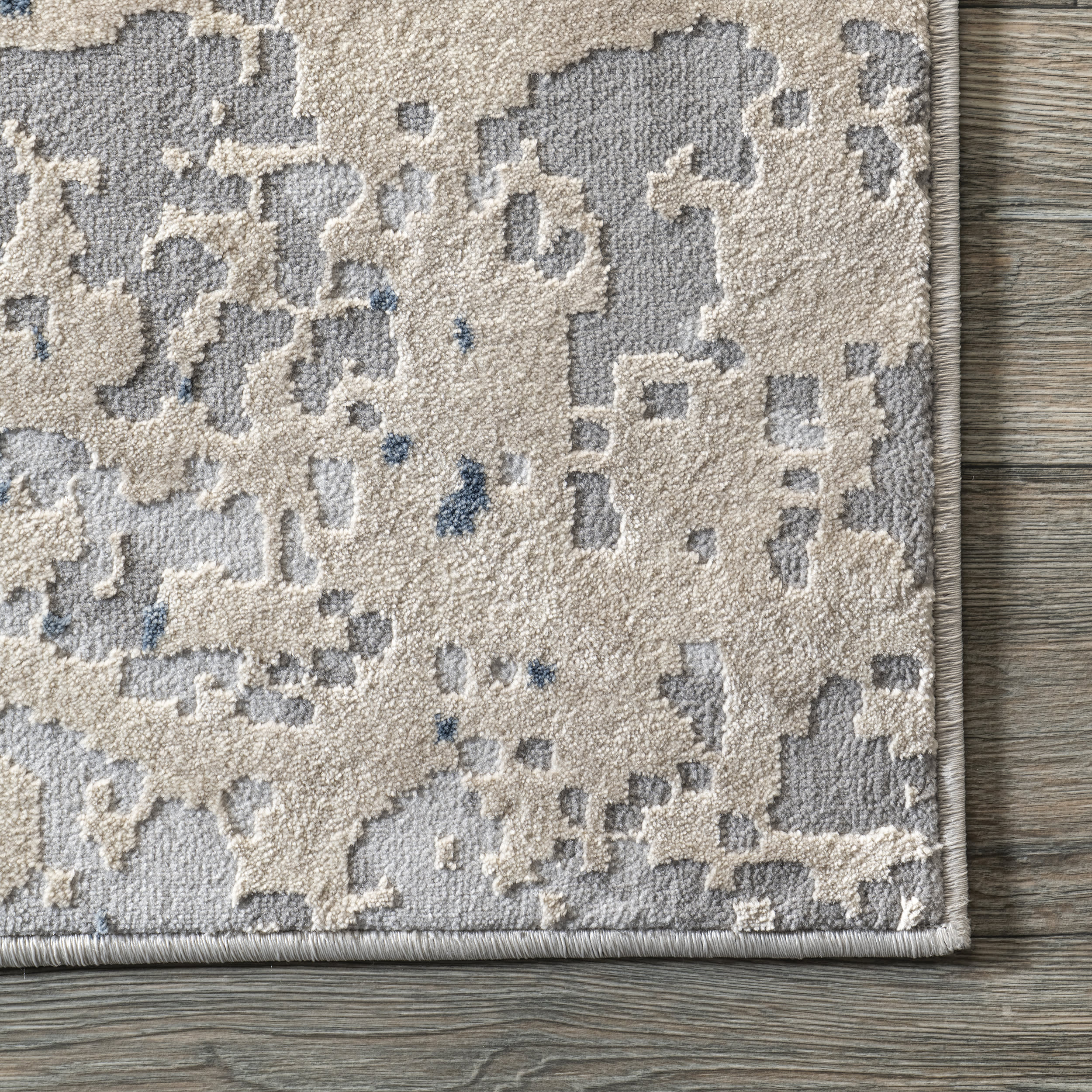 Ricki Mottled Abstract Rug | Light Grey