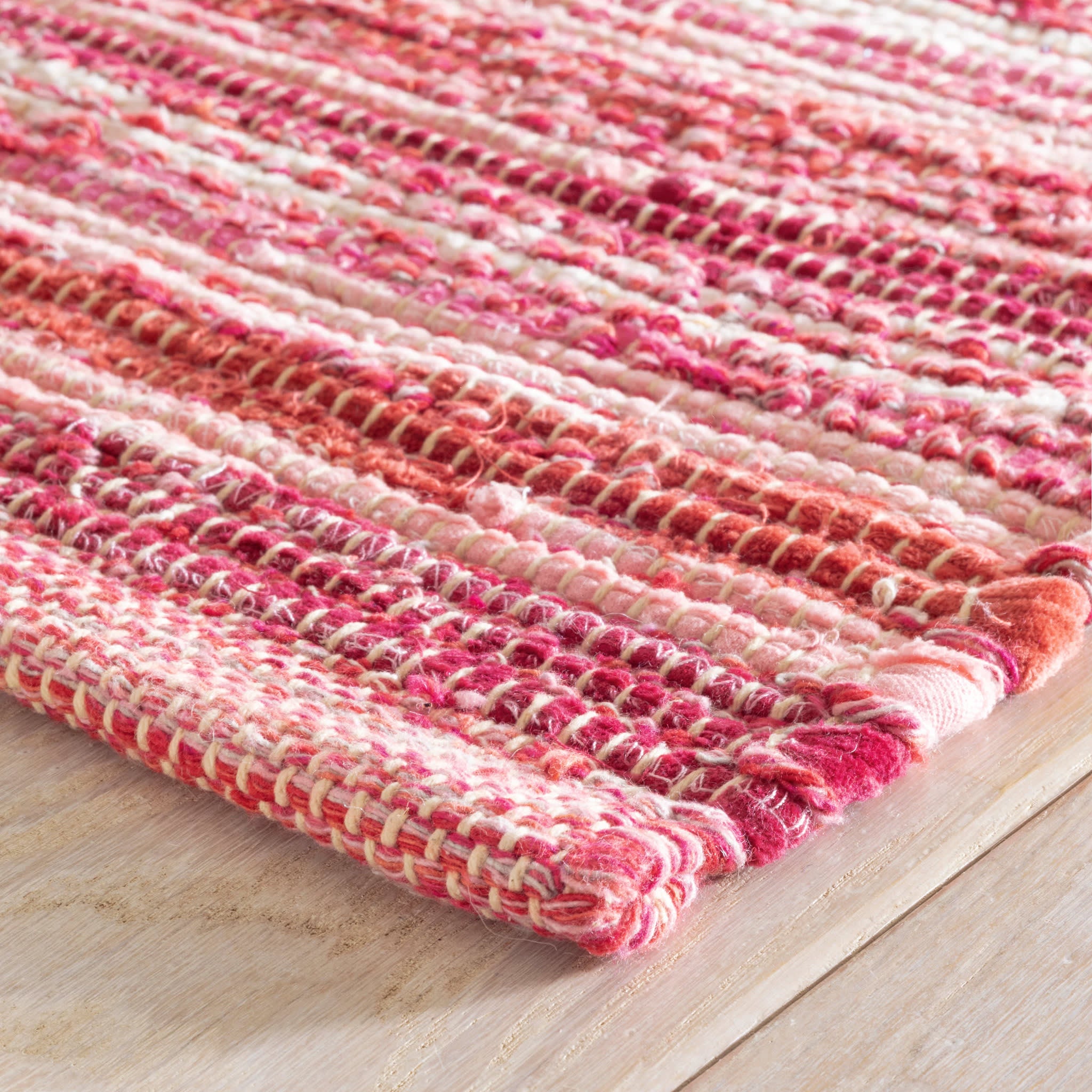 Dorothy Pink Handwoven Cotton Rug