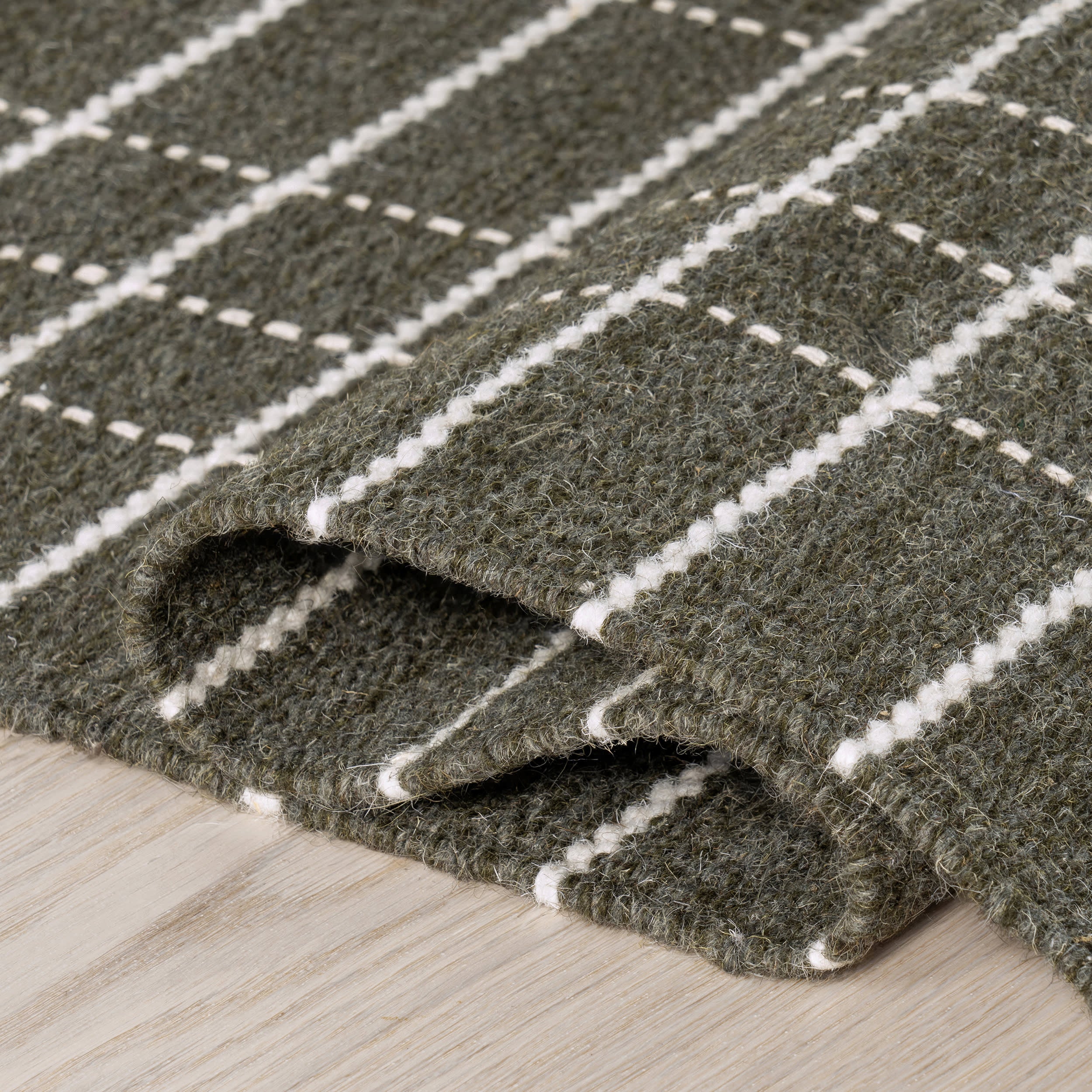 Charlie Plaid Wool Rug | Green