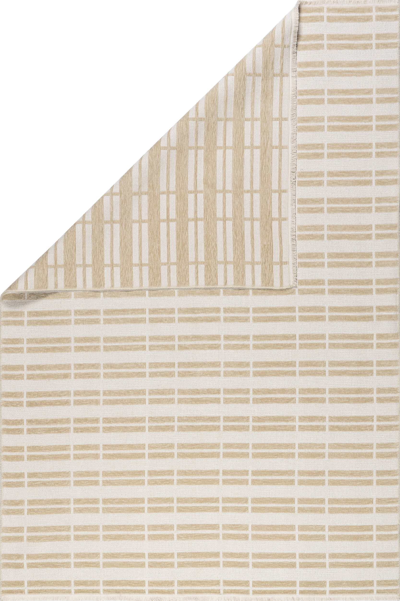 Malaya Striped Reversible Washable Rug | Taupe