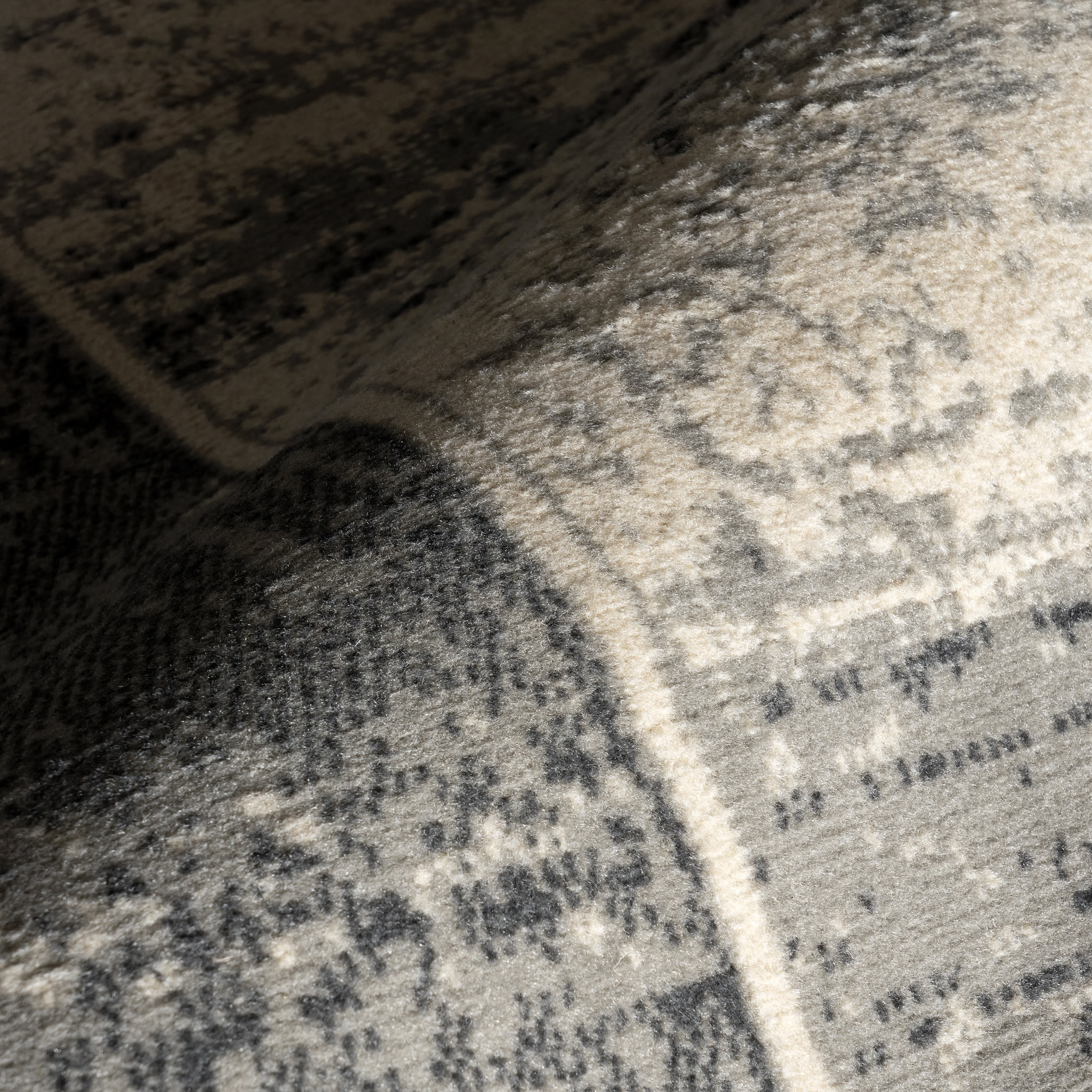 Saida Bordered Rug | Grey