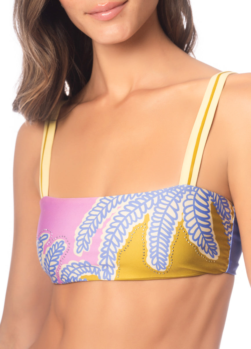 Maaji Periwinkle Palms Inessa Classic Bralette Bikini Top