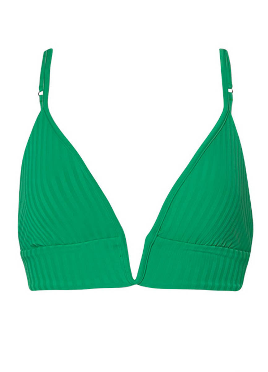 Maaji Enchanting Emerald Parade Long Line Triangle Bikini Top