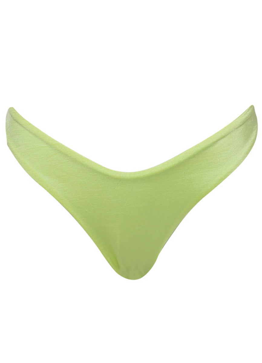 Maaji Lemonade Green Splendour Regular Rise Thin Side Bikini Bottom