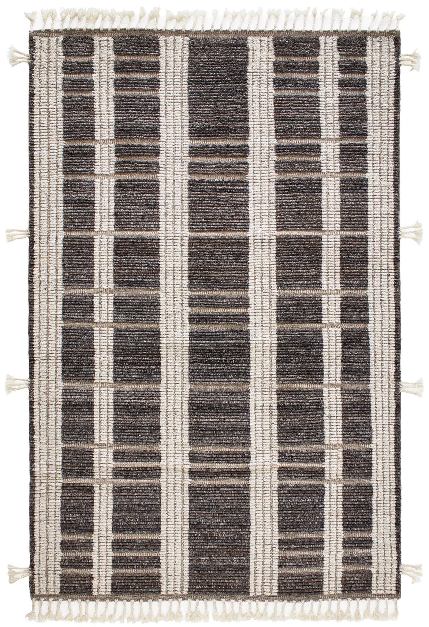 Tory Grey/Ivory Hand Knotted Wool Rug