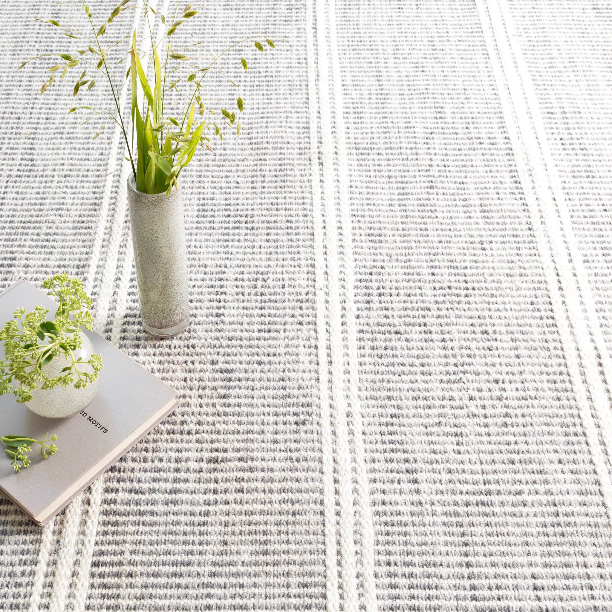 Malta Grey Handwoven Wool Rug