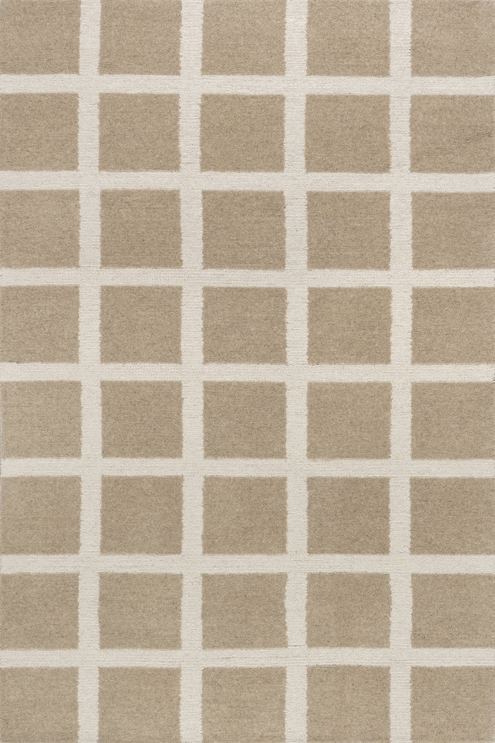 Nepenthe Checked Wool Rug | Beige