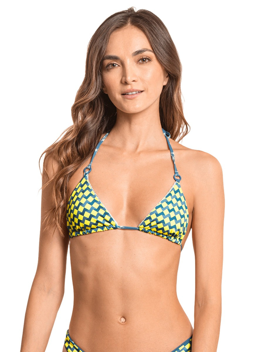 Maaji Stencil Stamp Estelle Sliding Triangle Bikini Top