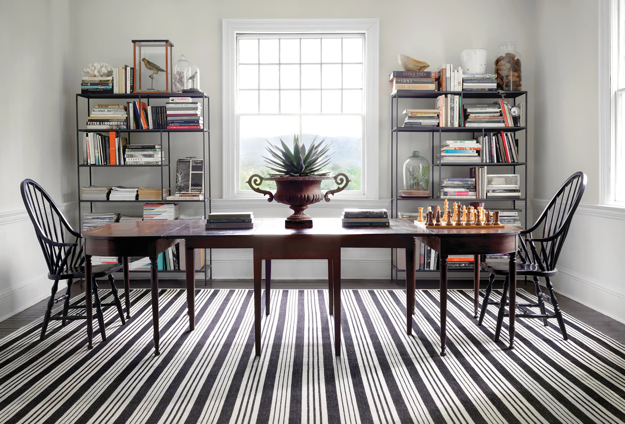 Birmingham Black Handwoven Indoor/Outdoor Rug