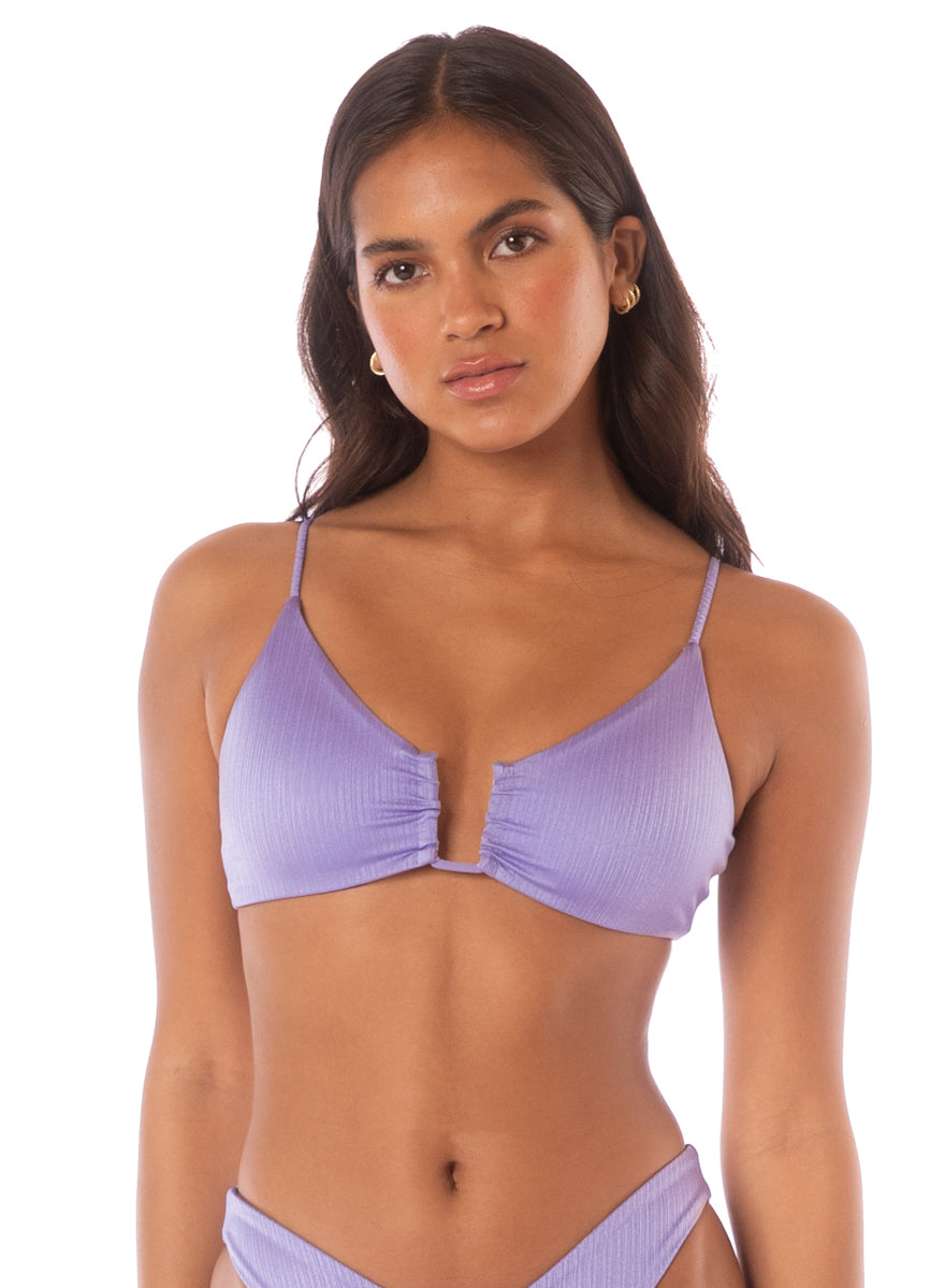 Maaji Lavander Wisteria Bia U Wire Bralette Bikini Top