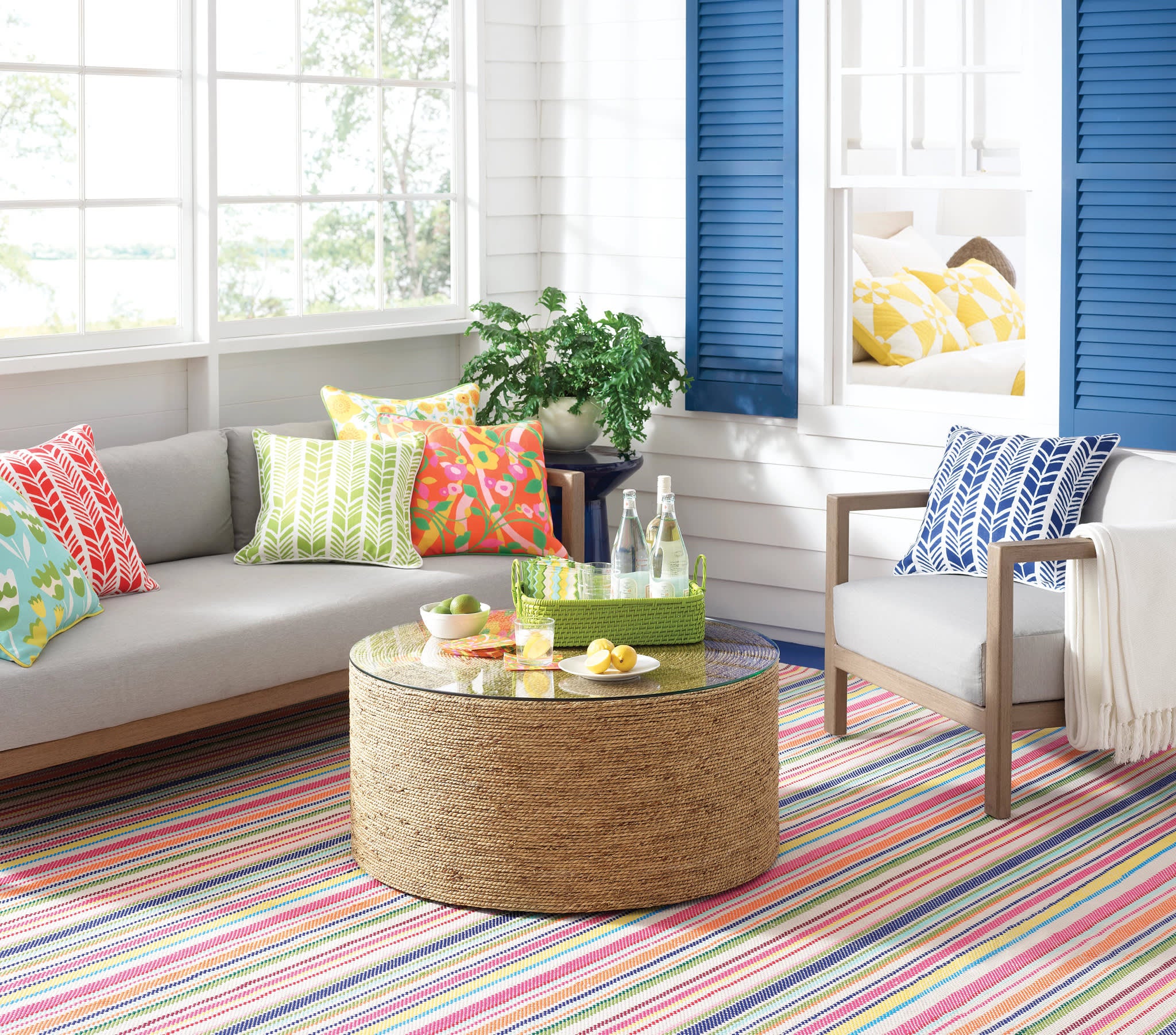 Summer Stripe Handwoven Indoor/Outdoor Rug