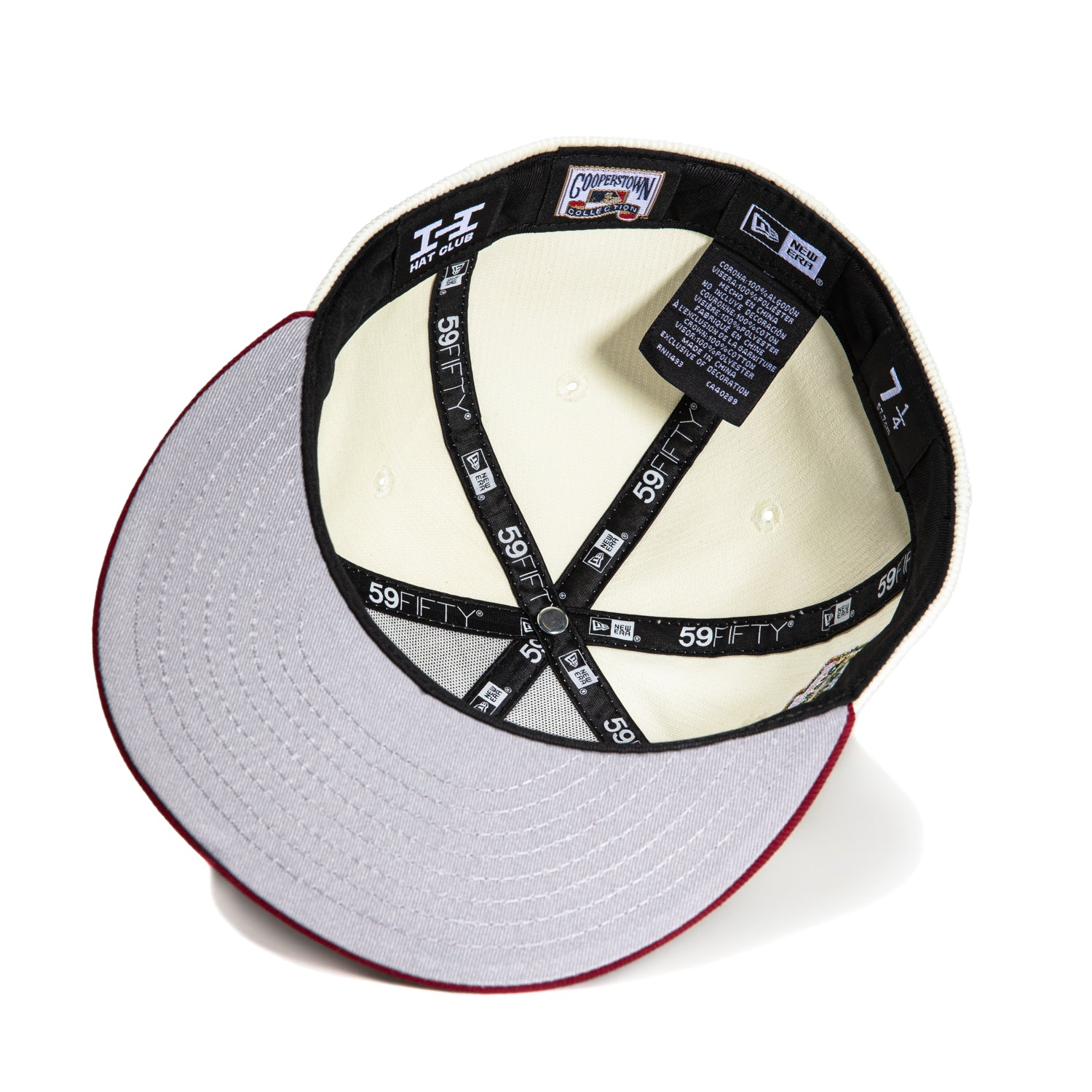 New Era 59Fifty Winter Forest Corduroy Arizona Diamondbacks Inaugural Patch Script Hat - White, Cardinal