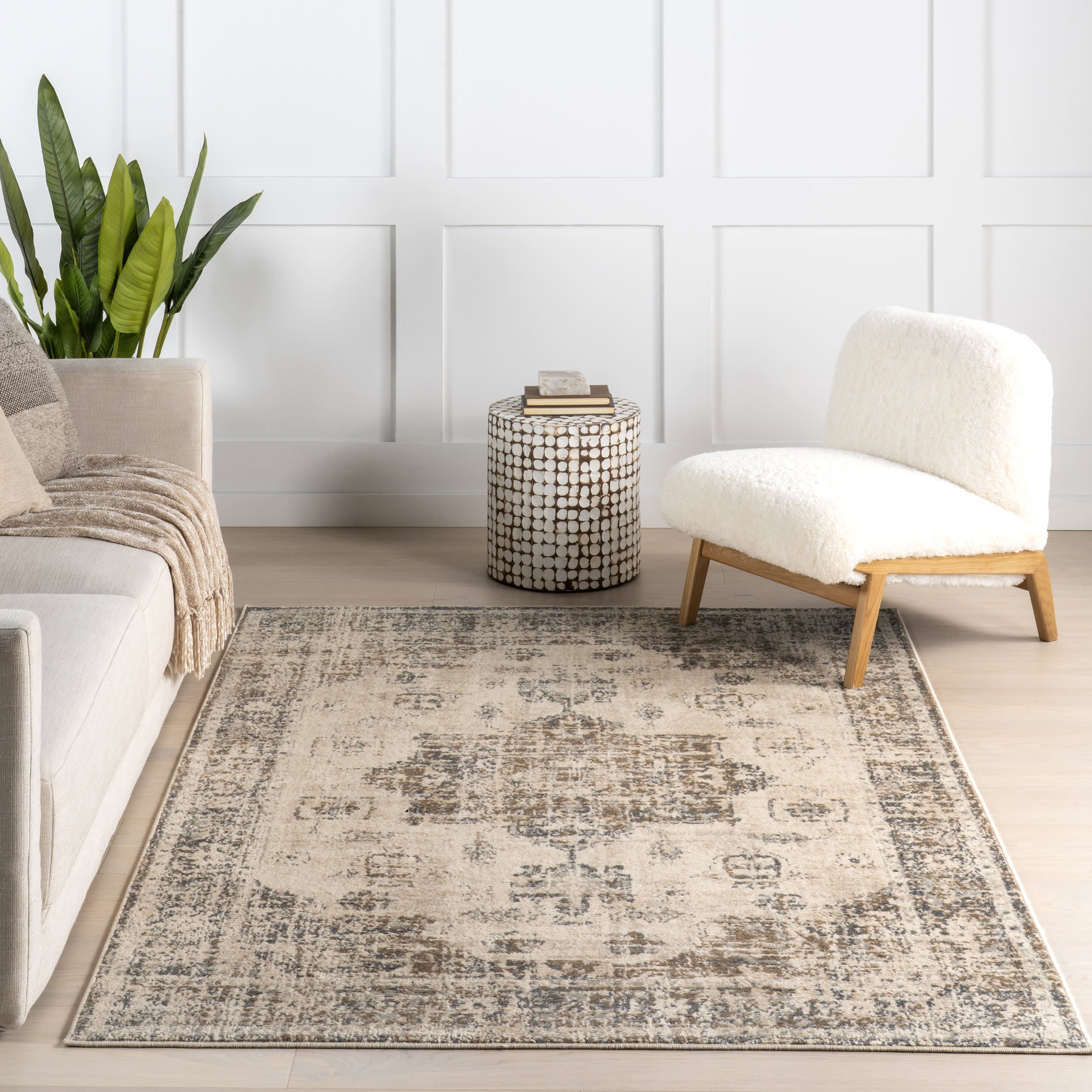 Rumiya Medallion Rug | Beige