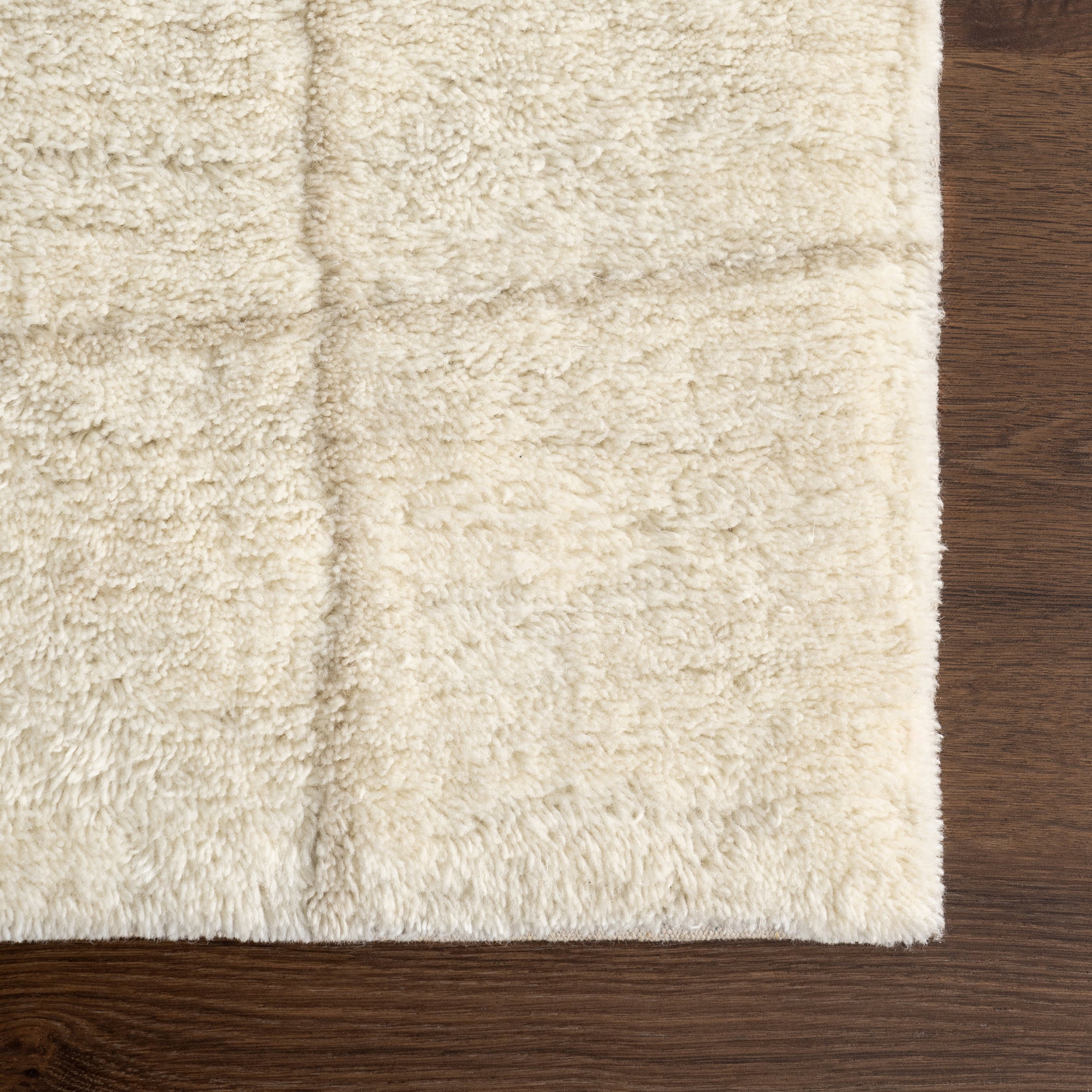 Cove Checked Wool Rug | Ivory