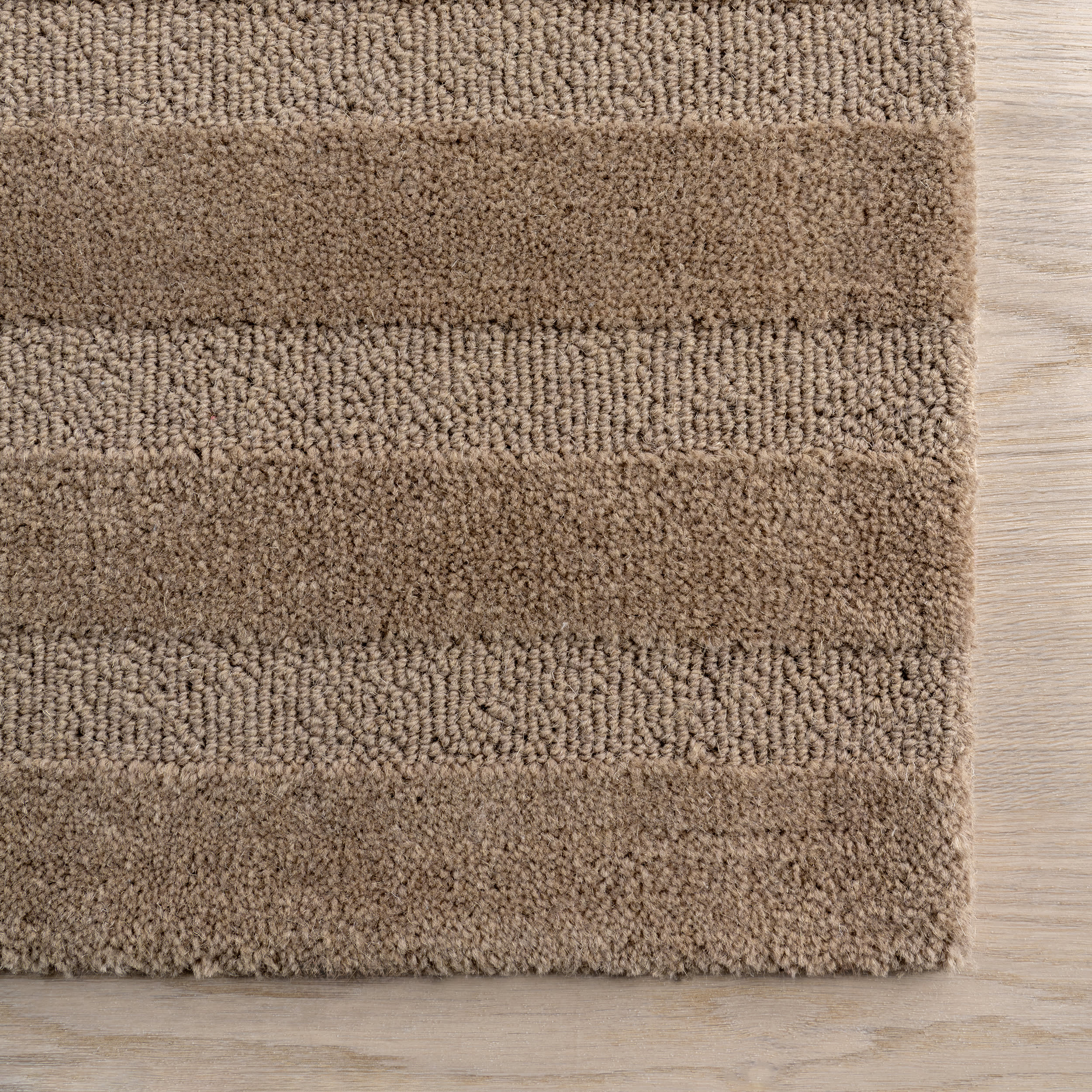 Vestry Striped Wool Rug | Brown