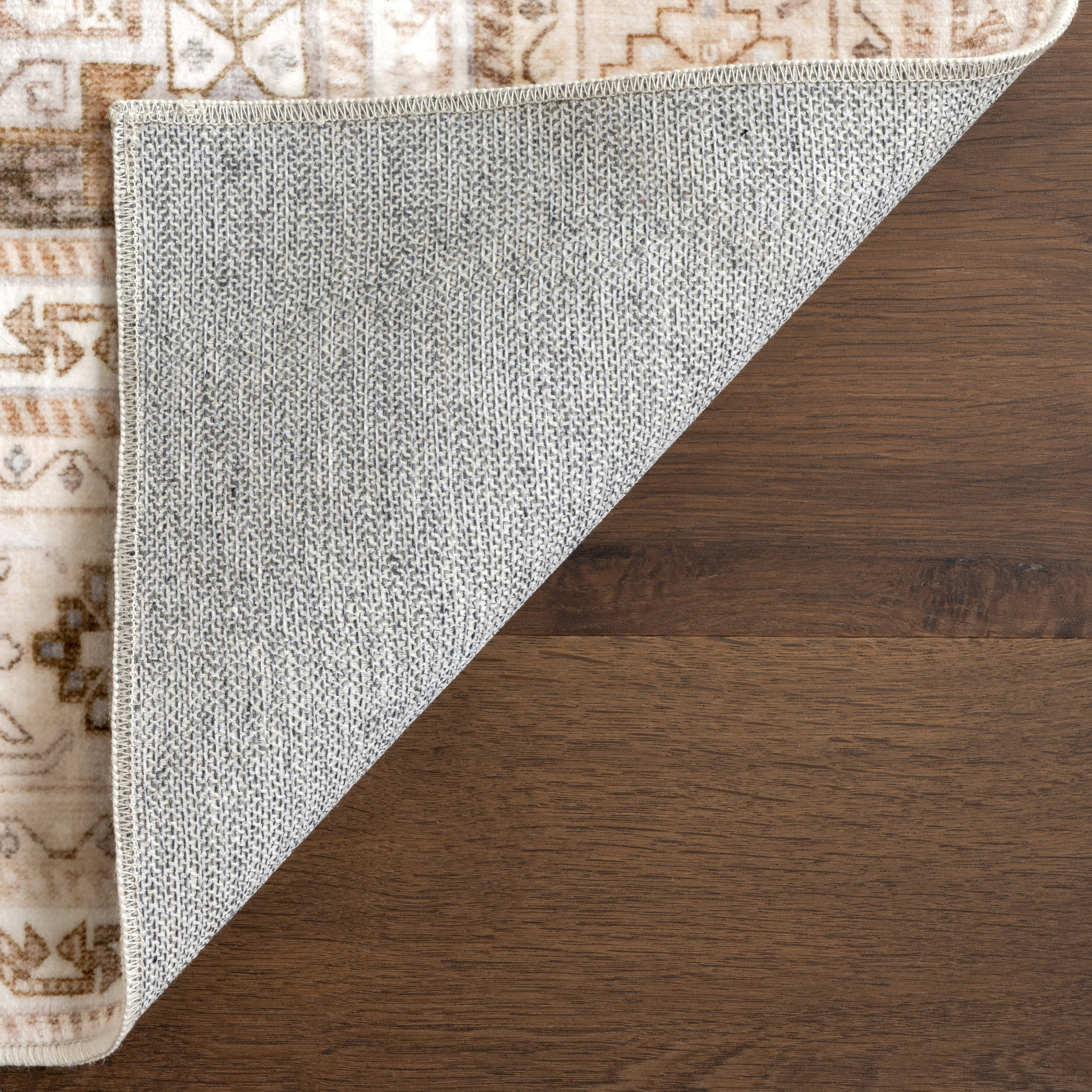 Neriah Medallion Washable Rug | Peach