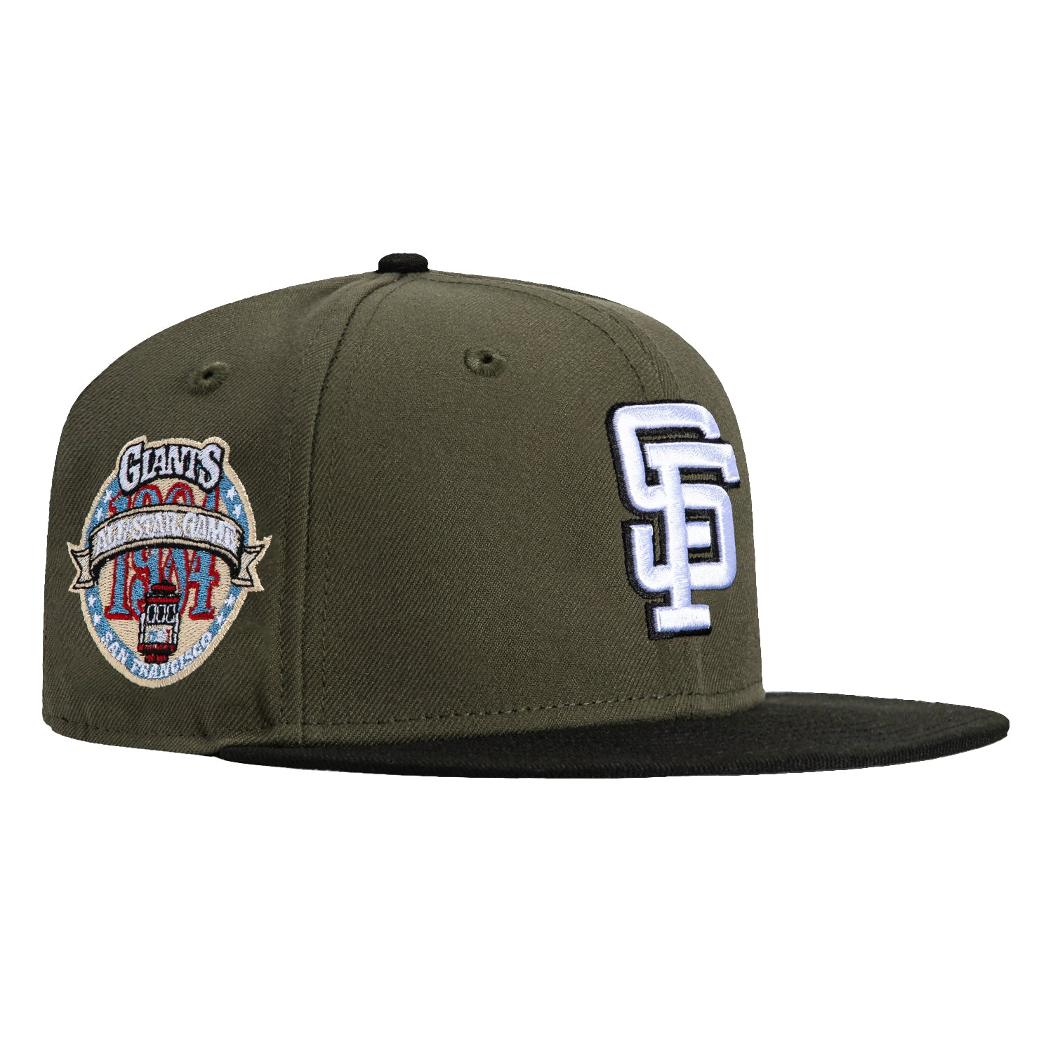 New Era 59Fifty San Francisco Giants 1984 All Star Game Patch Hat - Olive, Black